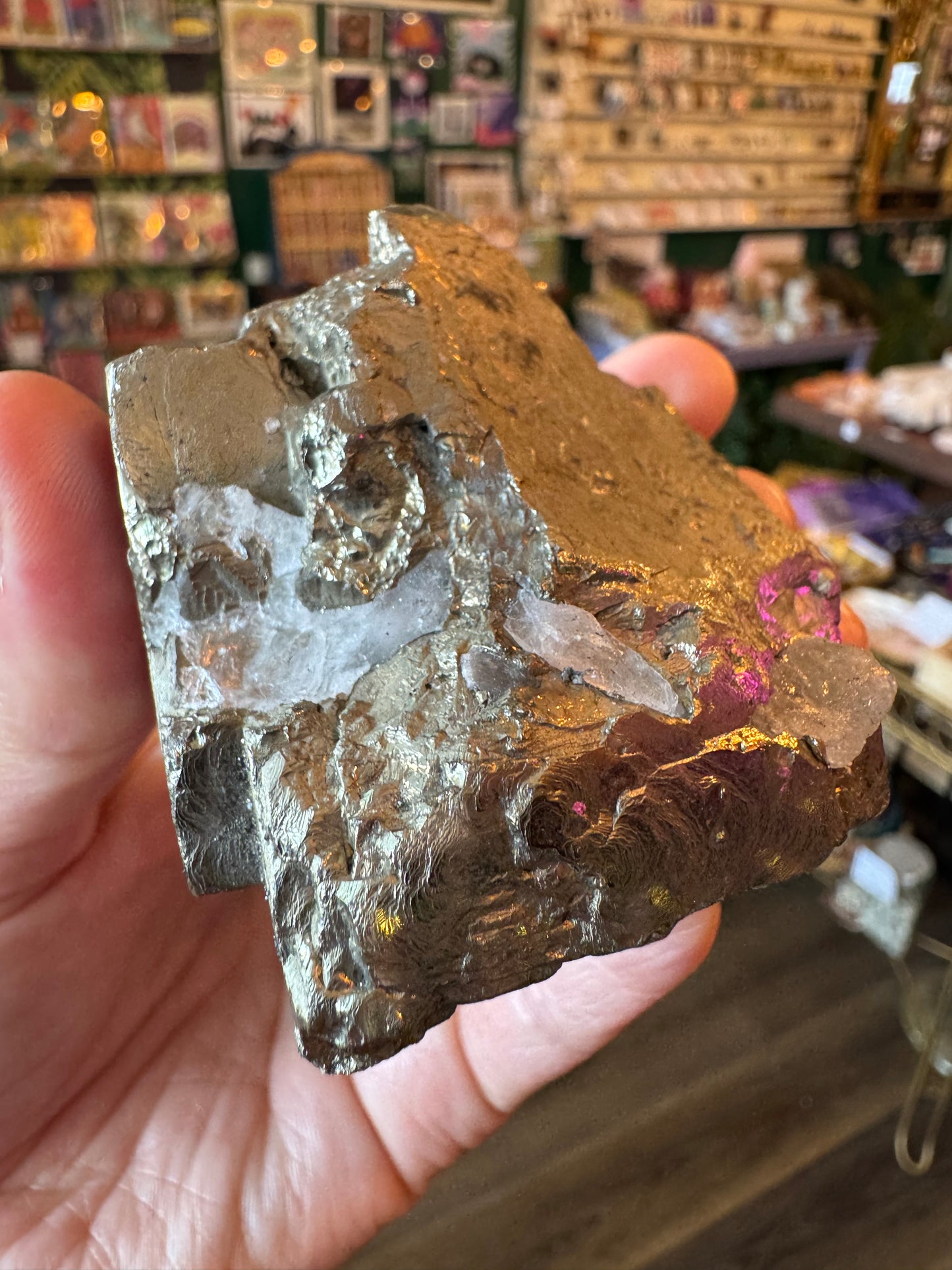 Pyrite Cube - mirror- 452 g - Peruvian Beauty! - Moon Room Shop and Wellness