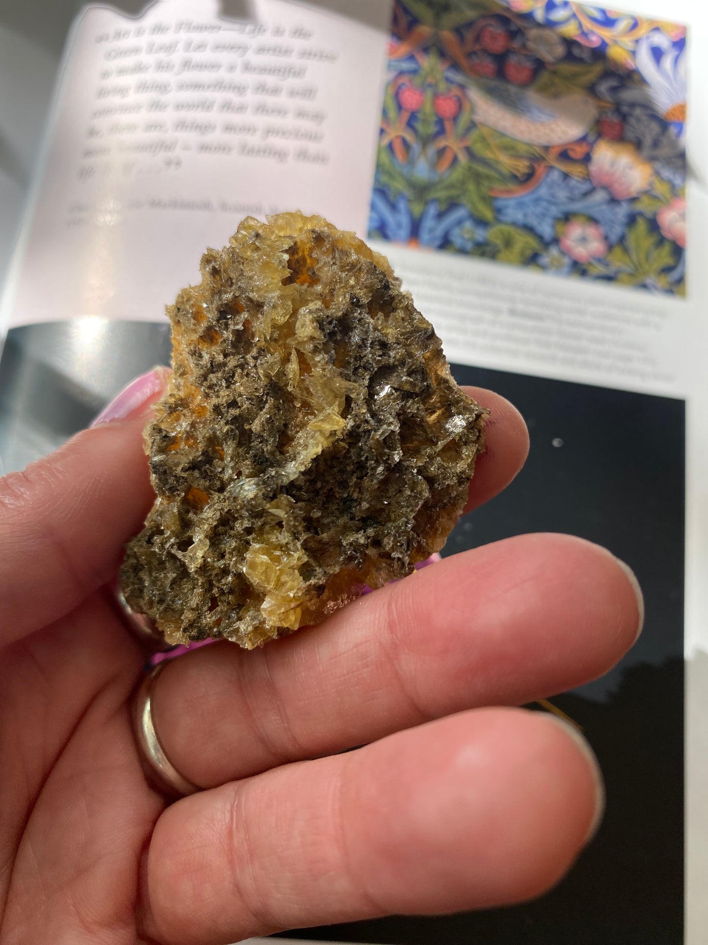Golden Selenite w/ Halite - 22 g - Peru- UV Reactive - Moon Room Shop and Wellness