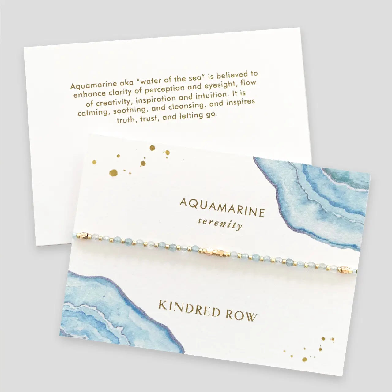 Aquamarine Healing Gemstone Stacking Bracelet - Moon Room Shop and Wellness