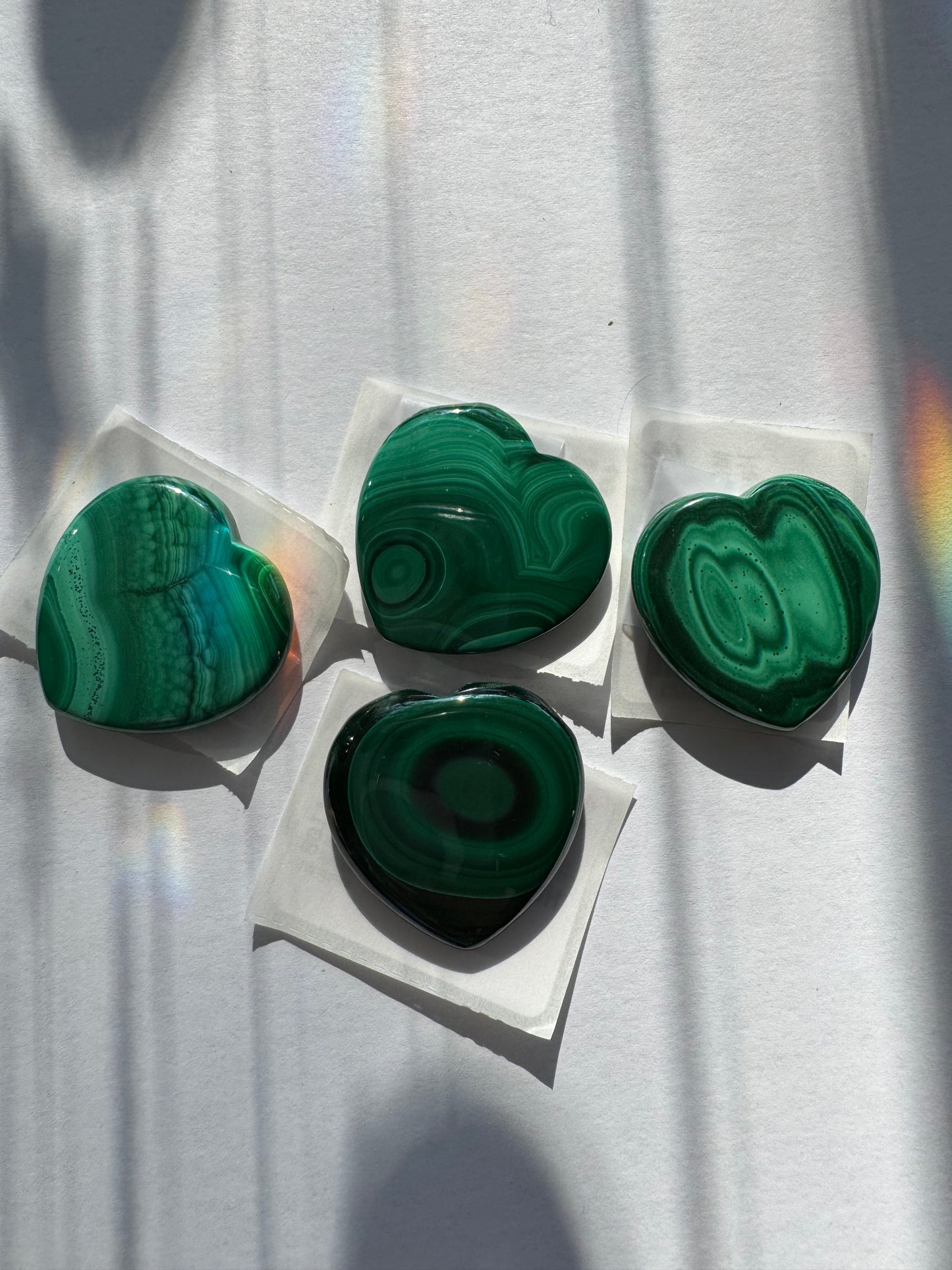 Malachite Mini Heart 1 " - Moon Room Shop and Wellness