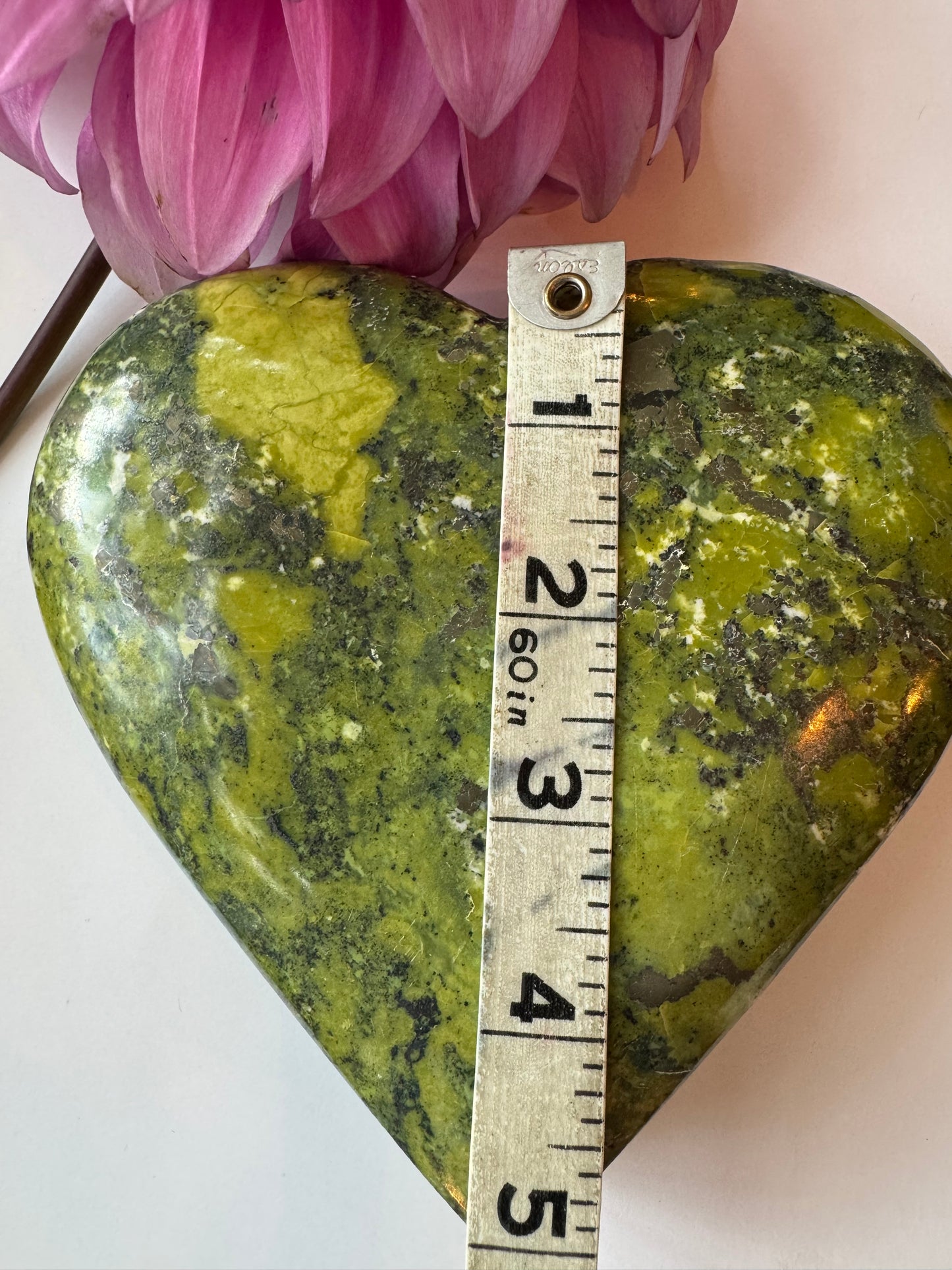 Serpentine with Pyrite Heart 3.29 lb- Mexico- Beauty! - Moon Room Shop and Wellness
