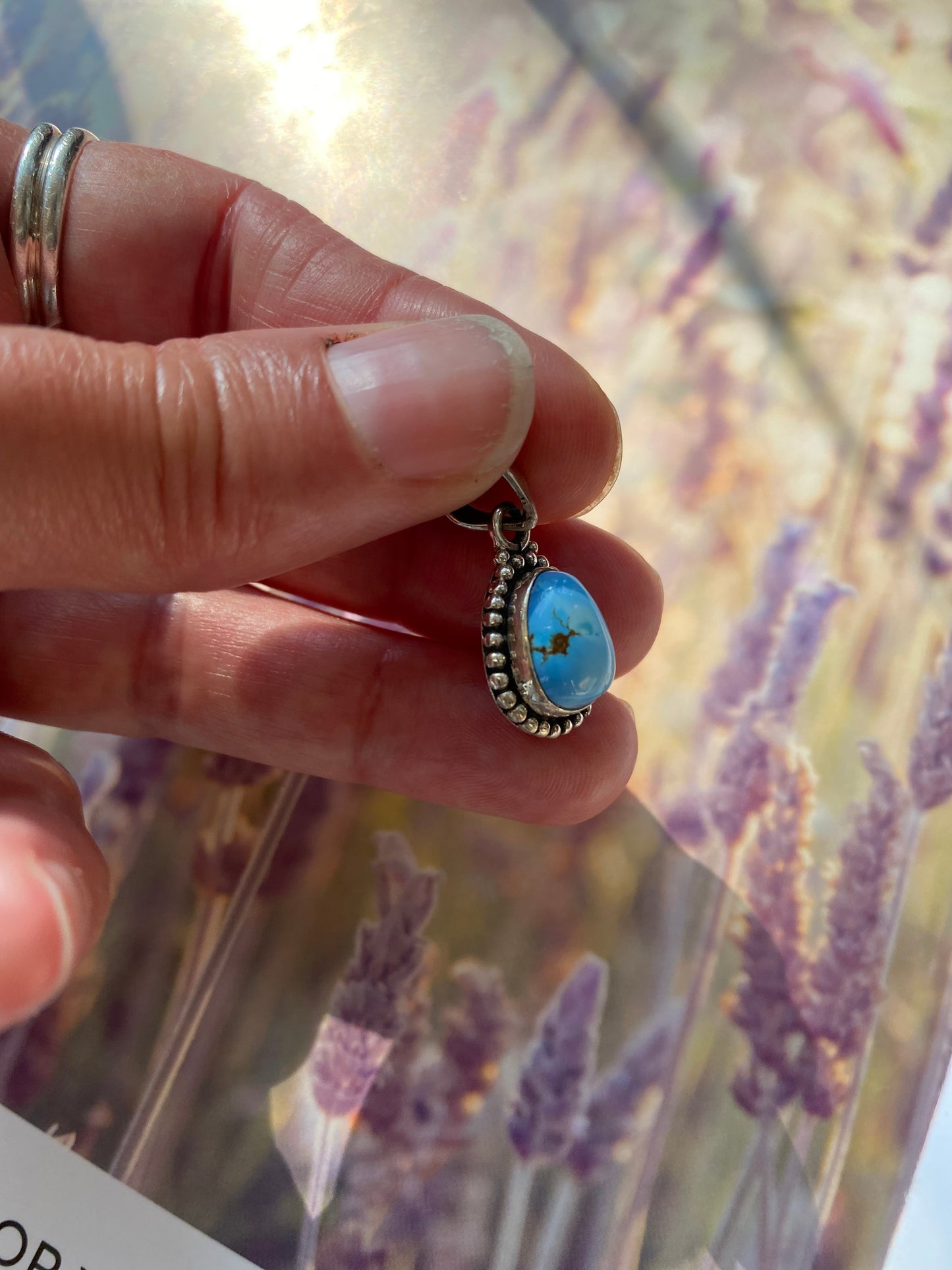 Golden Hill Turquoise Sterling Silver Pendant - Moon Room Shop and Wellness