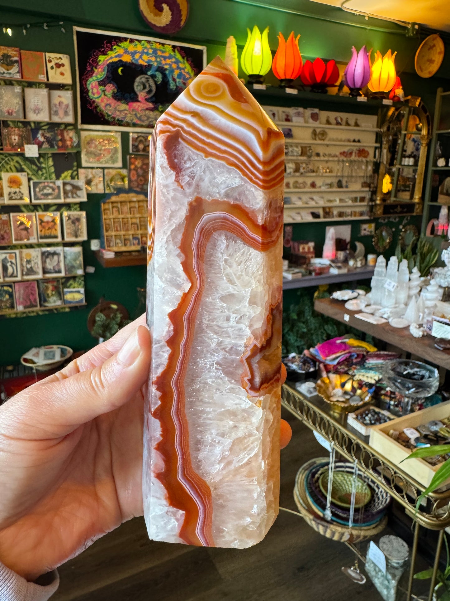 Carnelian Tower w heart :) 1.94 lb