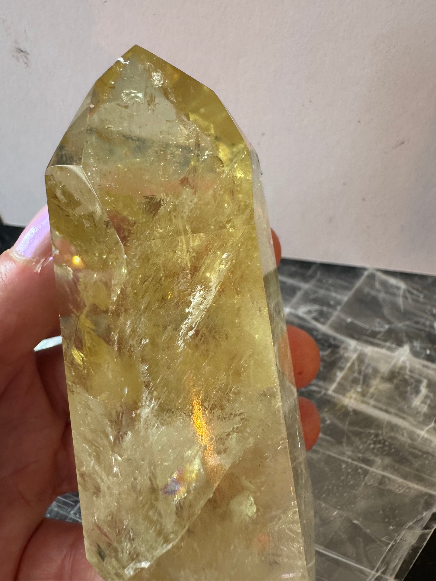Lemon Quartz Tower 212 g Brazil Gorgeous - Moon Room Shop and Wellness