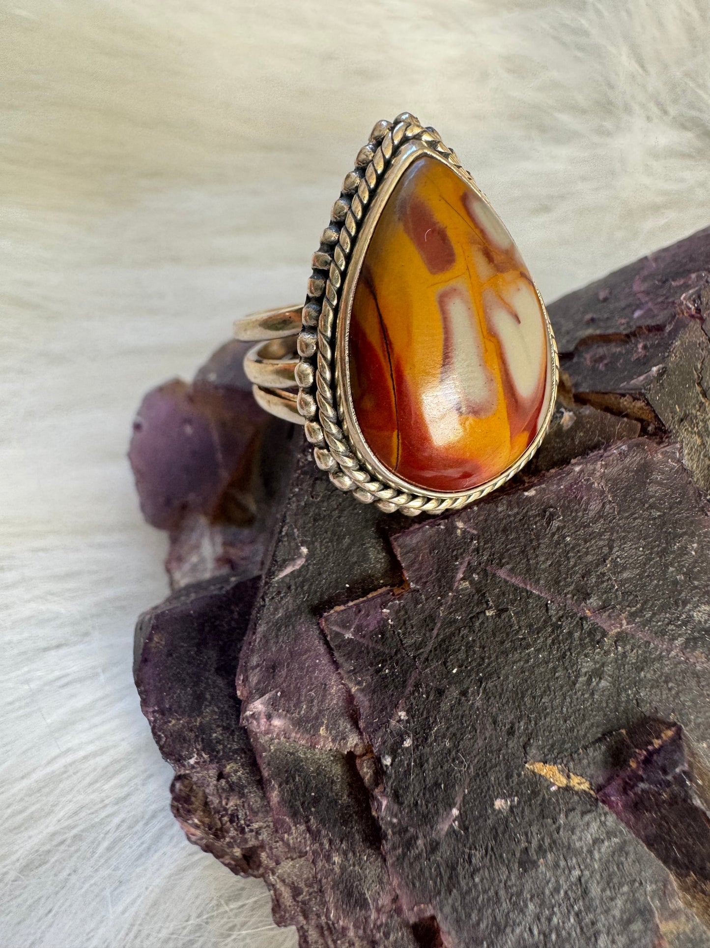 Noreena Jasper 925 Sterling Silver Ring Size 7.75 - Moon Room Shop and Wellness