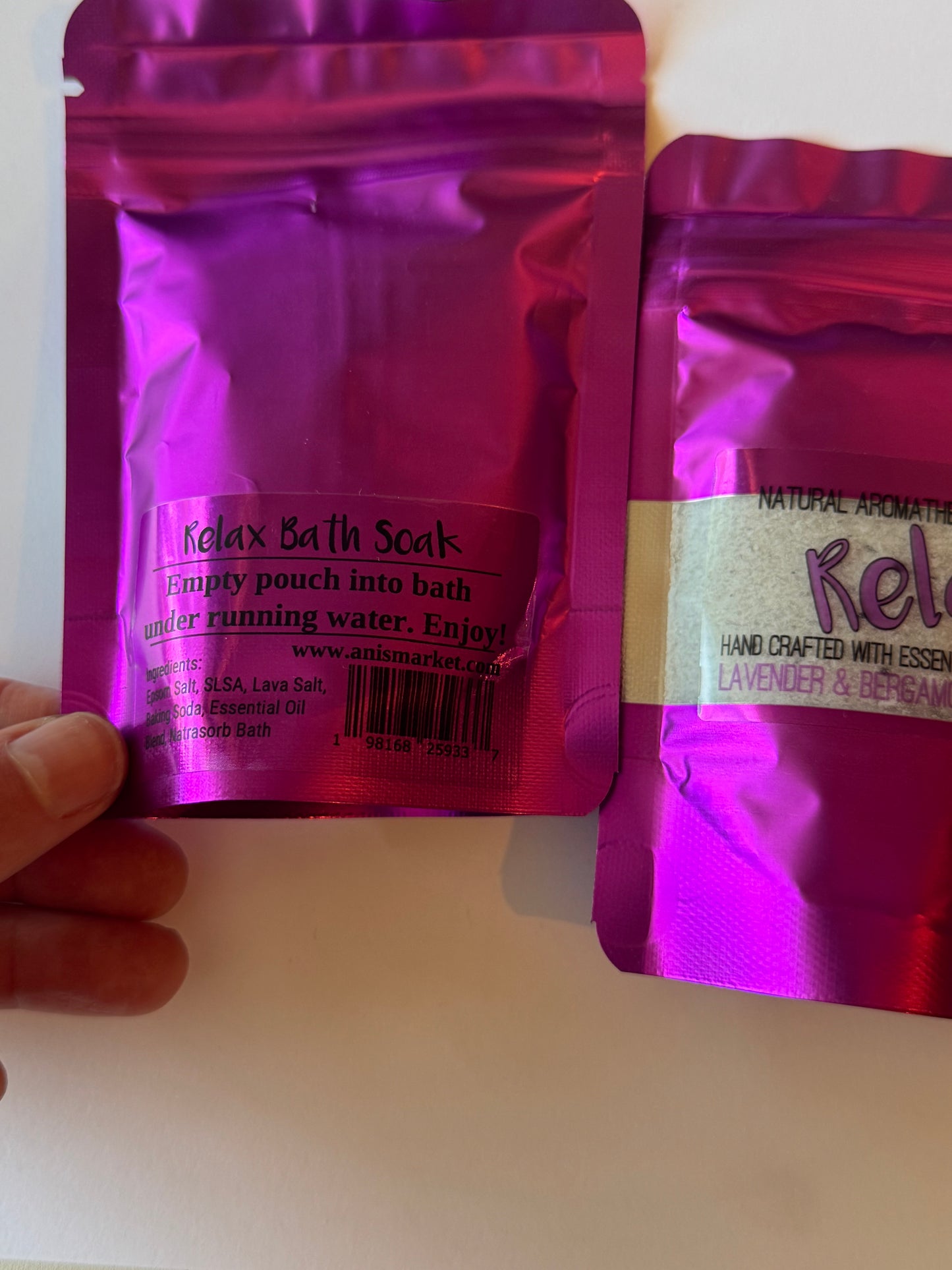 Natural Relax Bath Salt Soak - Bulgarian Lavender & Bergamot 2.5 oz