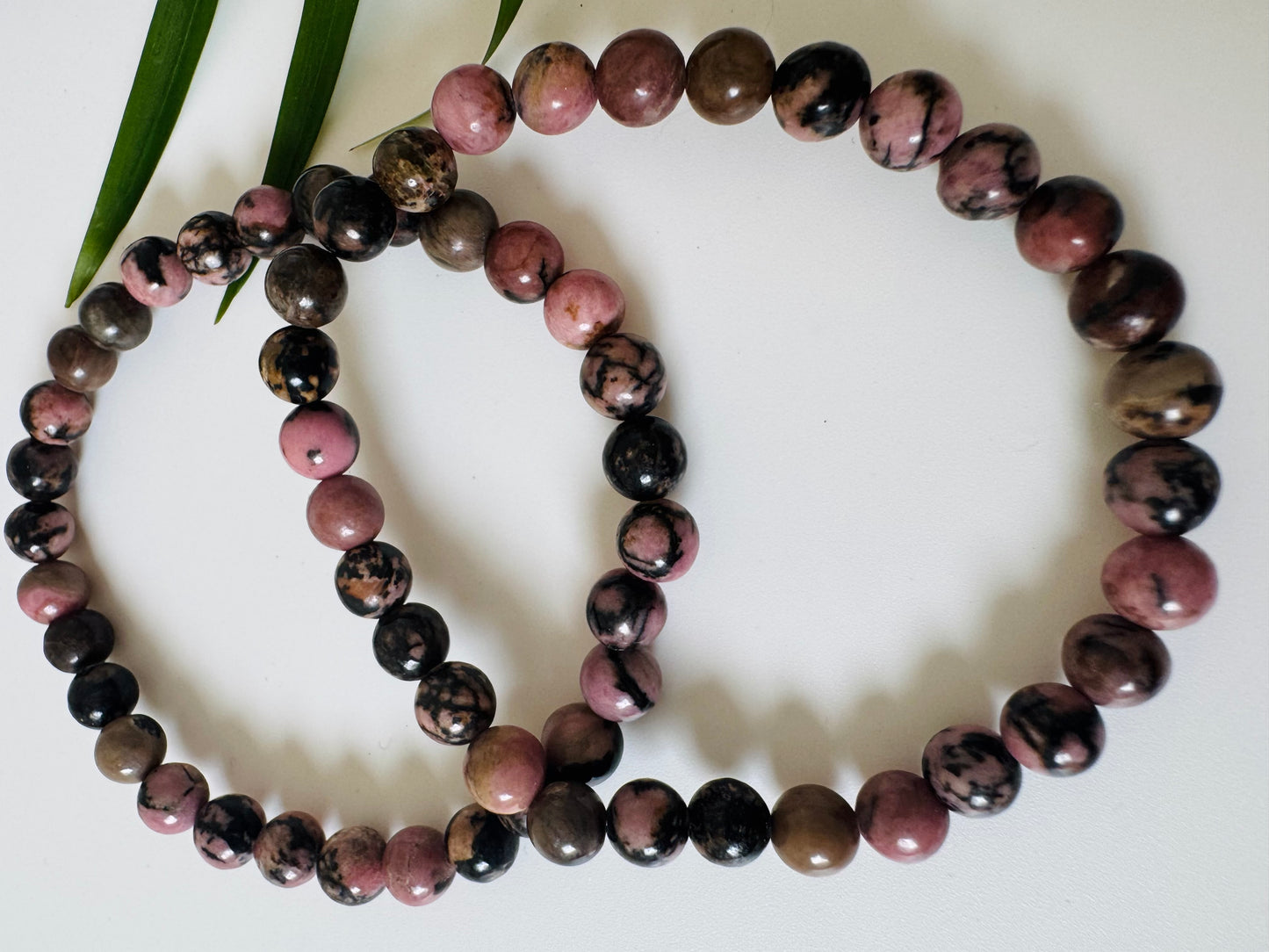 Rhodonite Stretch Bracelet 6mm - Moon Room Shop and Wellness