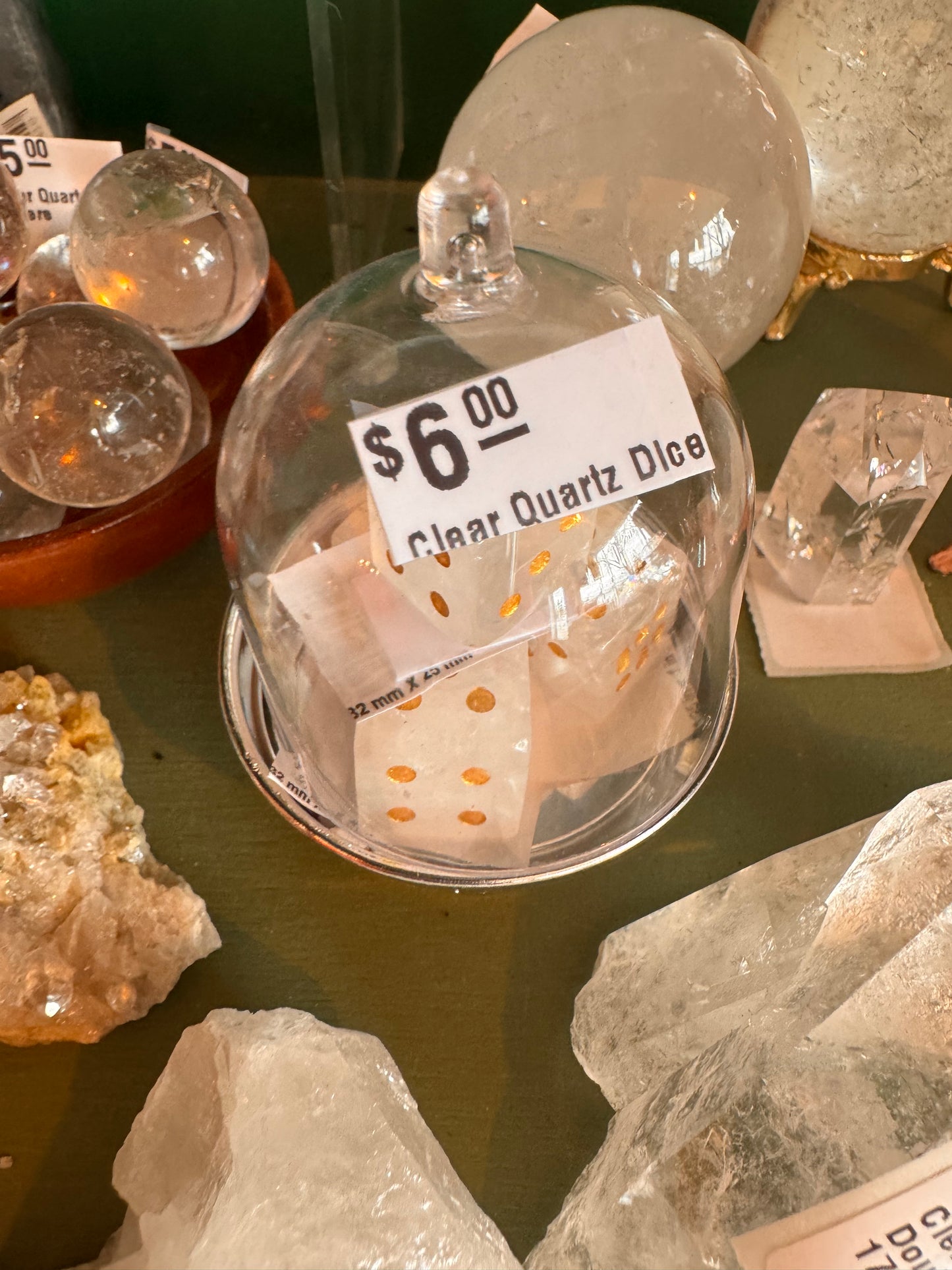 Clear Quartz Dice - Moon Room Shop and Wellness