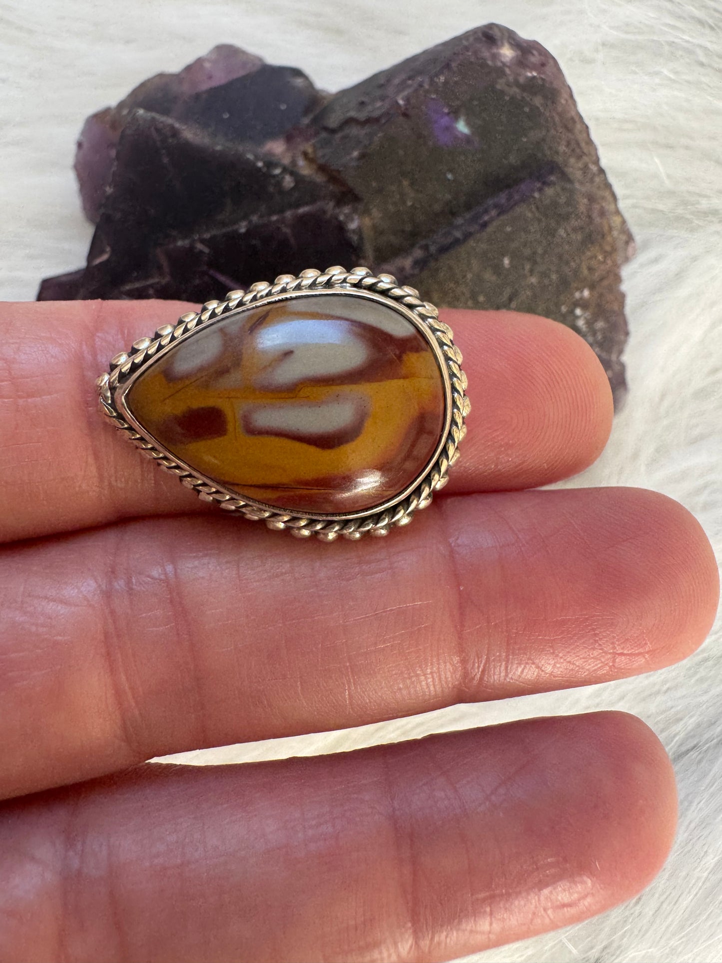 Noreena Jasper 925 Sterling Silver Ring Size 7.75 - Moon Room Shop and Wellness
