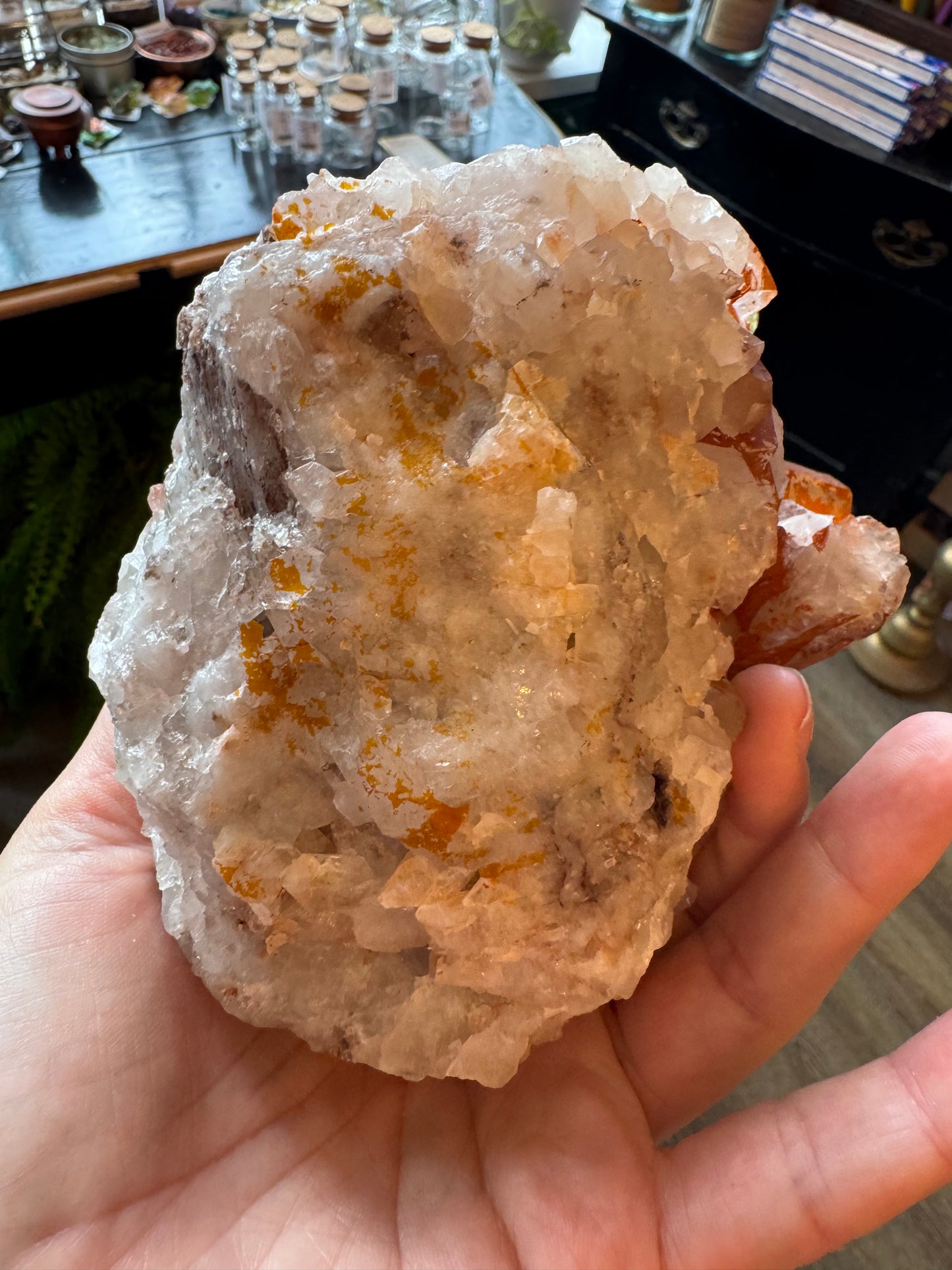 Tangerine Quartz Cluster 1.93 lbs Stunner! - Moon Room Shop and Wellness