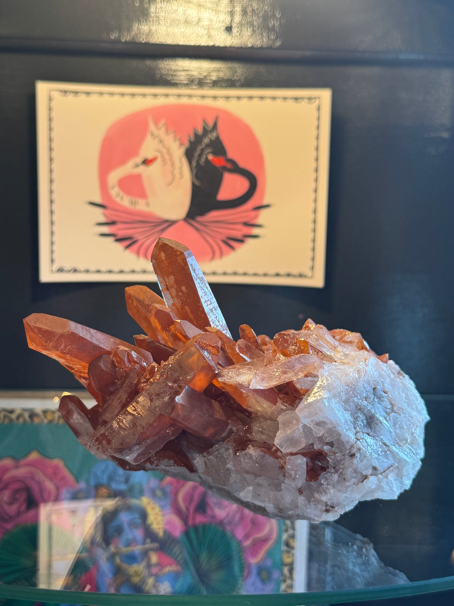 Tangerine Quartz Cluster 1.93 lbs Stunner! - Moon Room Shop and Wellness