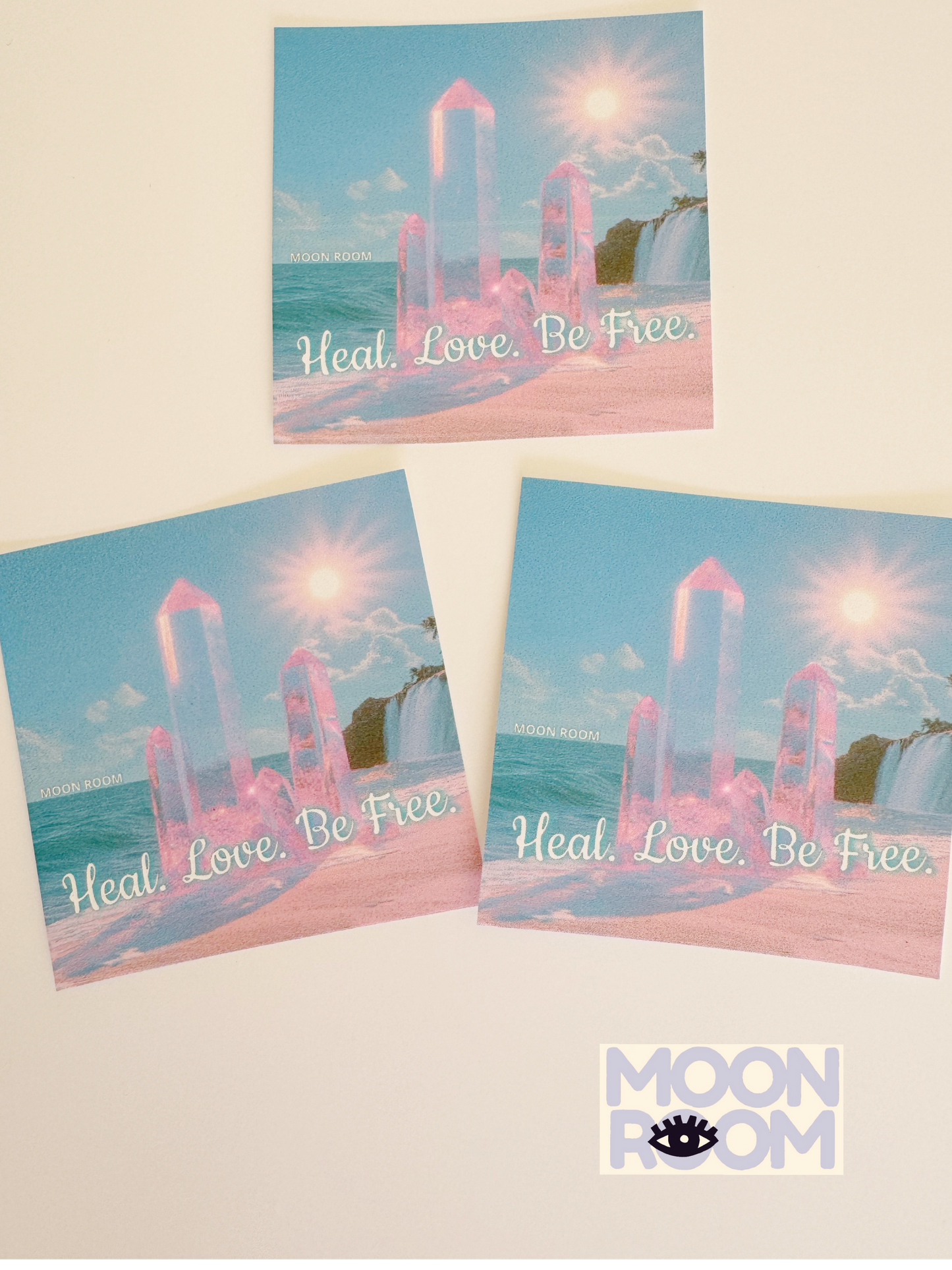 Heal. Love. Be Free. Consciousness Card - 2x2 inch - Moon Room Shop and Wellness