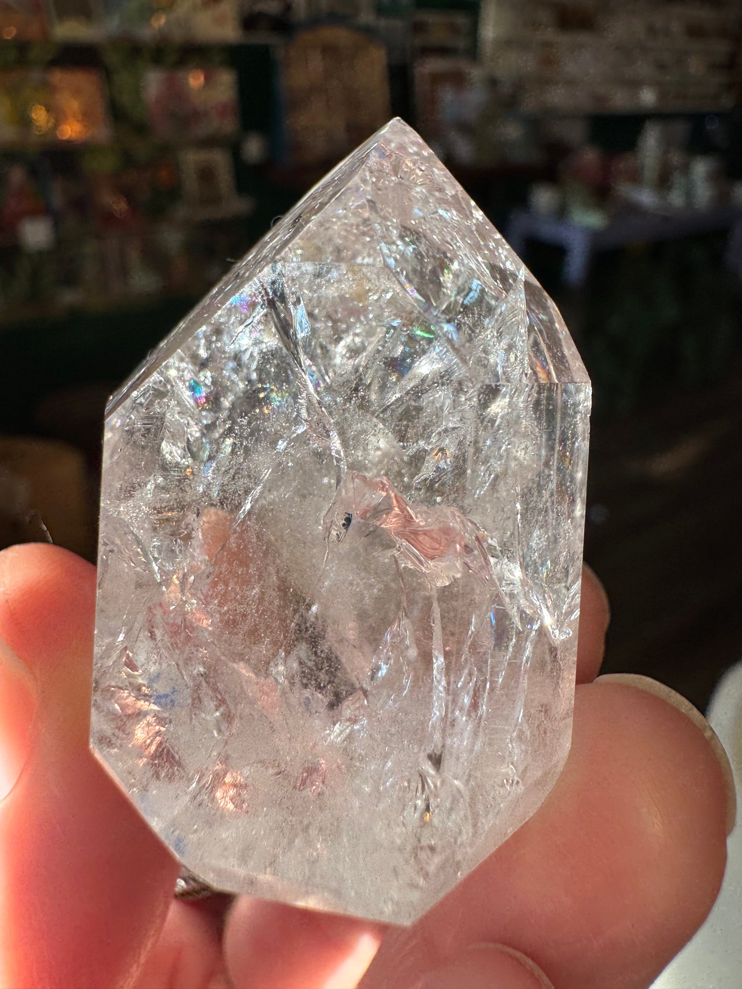 Rainbow Crackle Quartz Tower 48.2 g Brazil - Moon Room Shop and Wellness