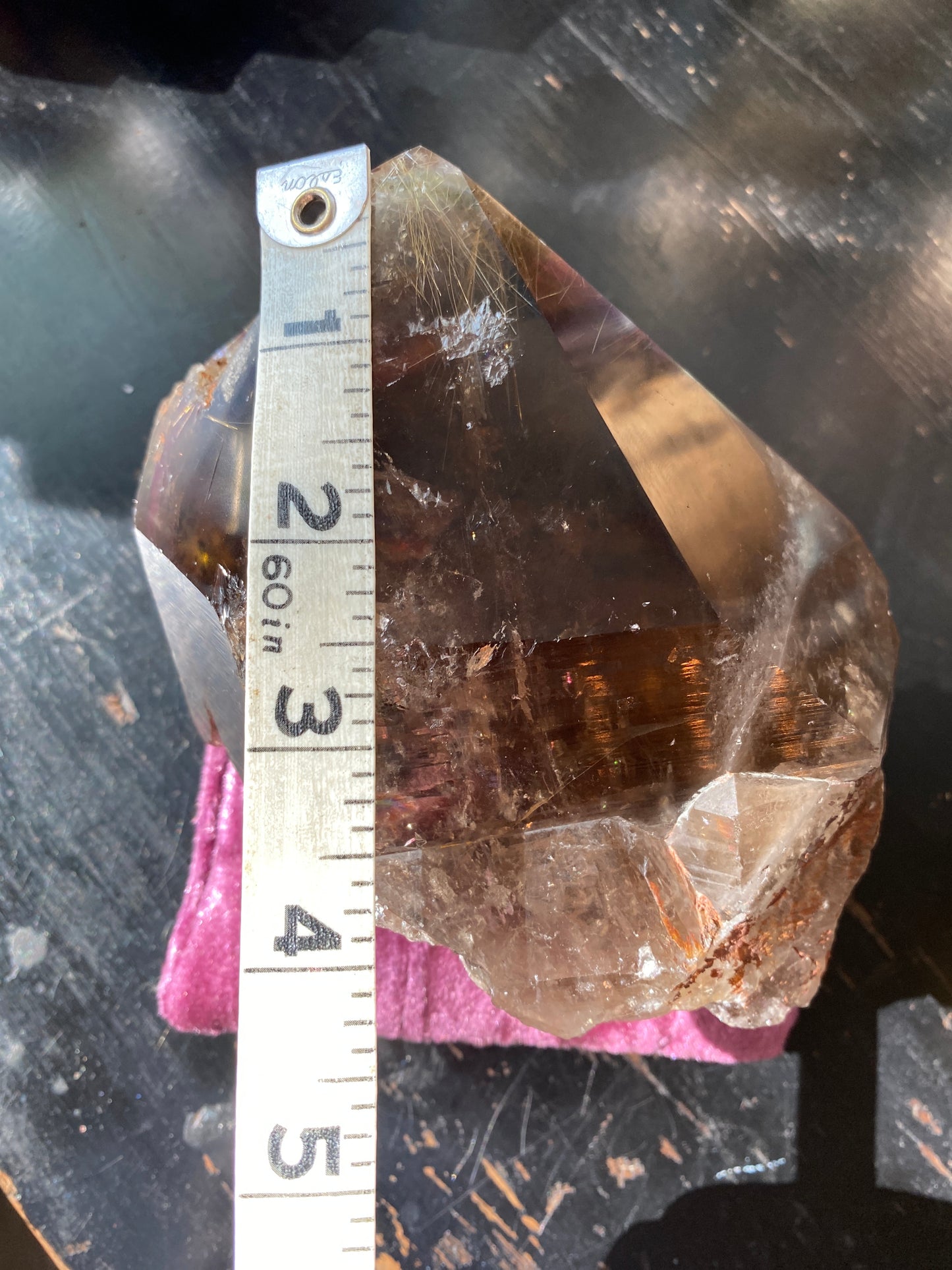 Smoky Quartz Rutilated Point 2.3 lb Brazil Spectacular Beauty - Moon Room Shop and Wellness