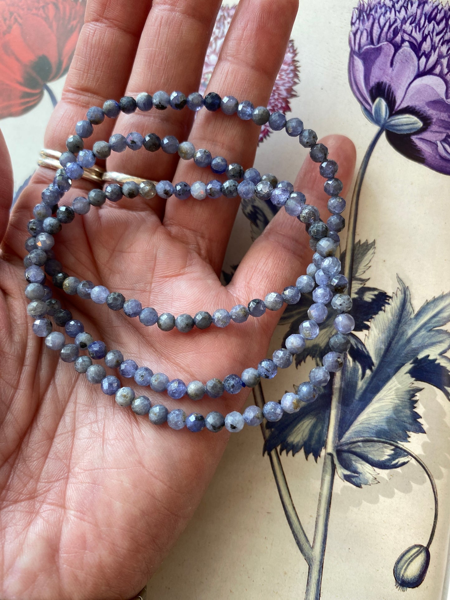 Tanzanite Stretch Bracelet 4-5mm - Moon Room Shop and Wellness