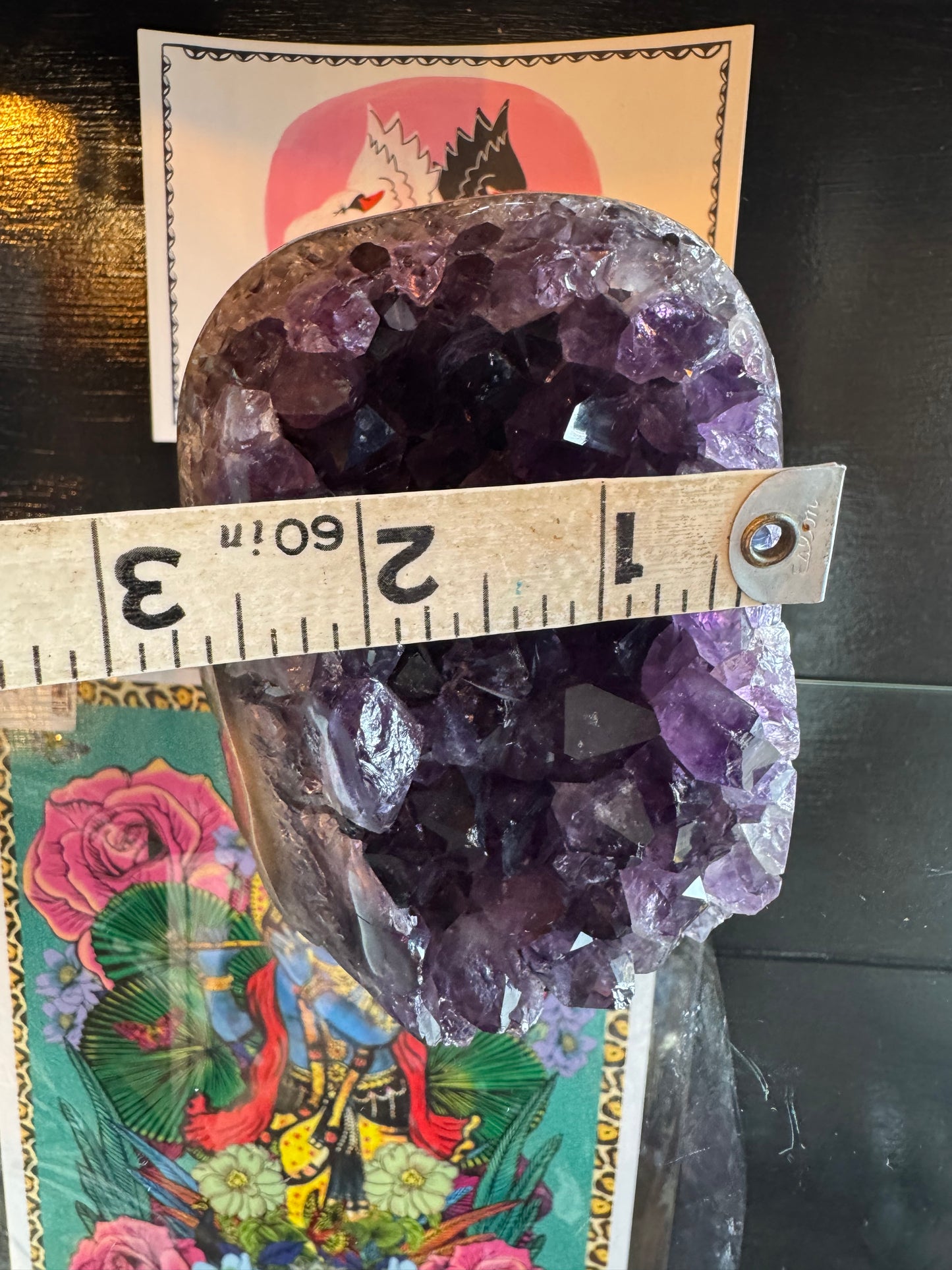 Brazilian Dark Purple Amethyst Standing Cluster 2.6 lb - Moon Room Shop and Wellness