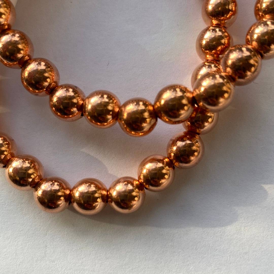 Copper Stretch Bracelet 8 mm - Moon Room Shop and Wellness