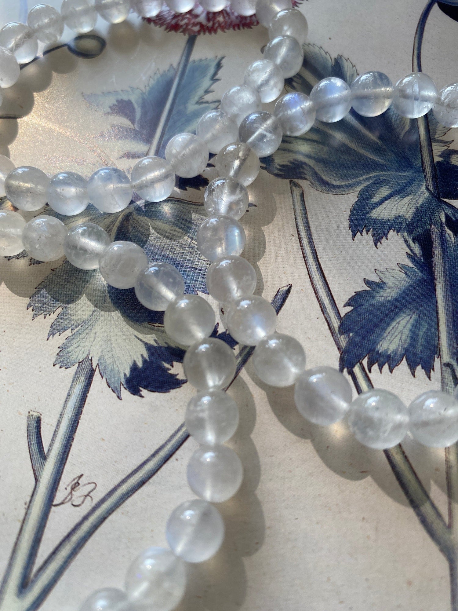 Moonstone Blue Flash Stretch Bracelet 8 mm - Moon Room Shop and Wellness