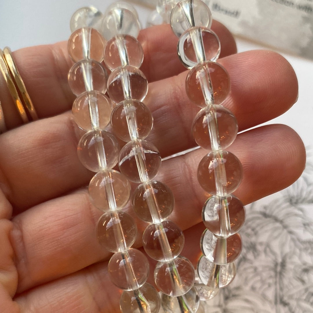 Clear Quartz 8mm Stretch Bracelet - Moon Room Shop and Wellness