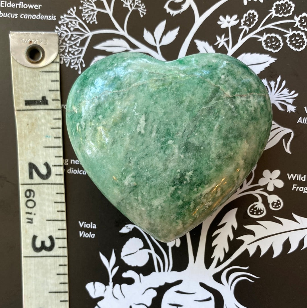 Green Aventurine Heart 138 grams - Moon Room Shop and Wellness