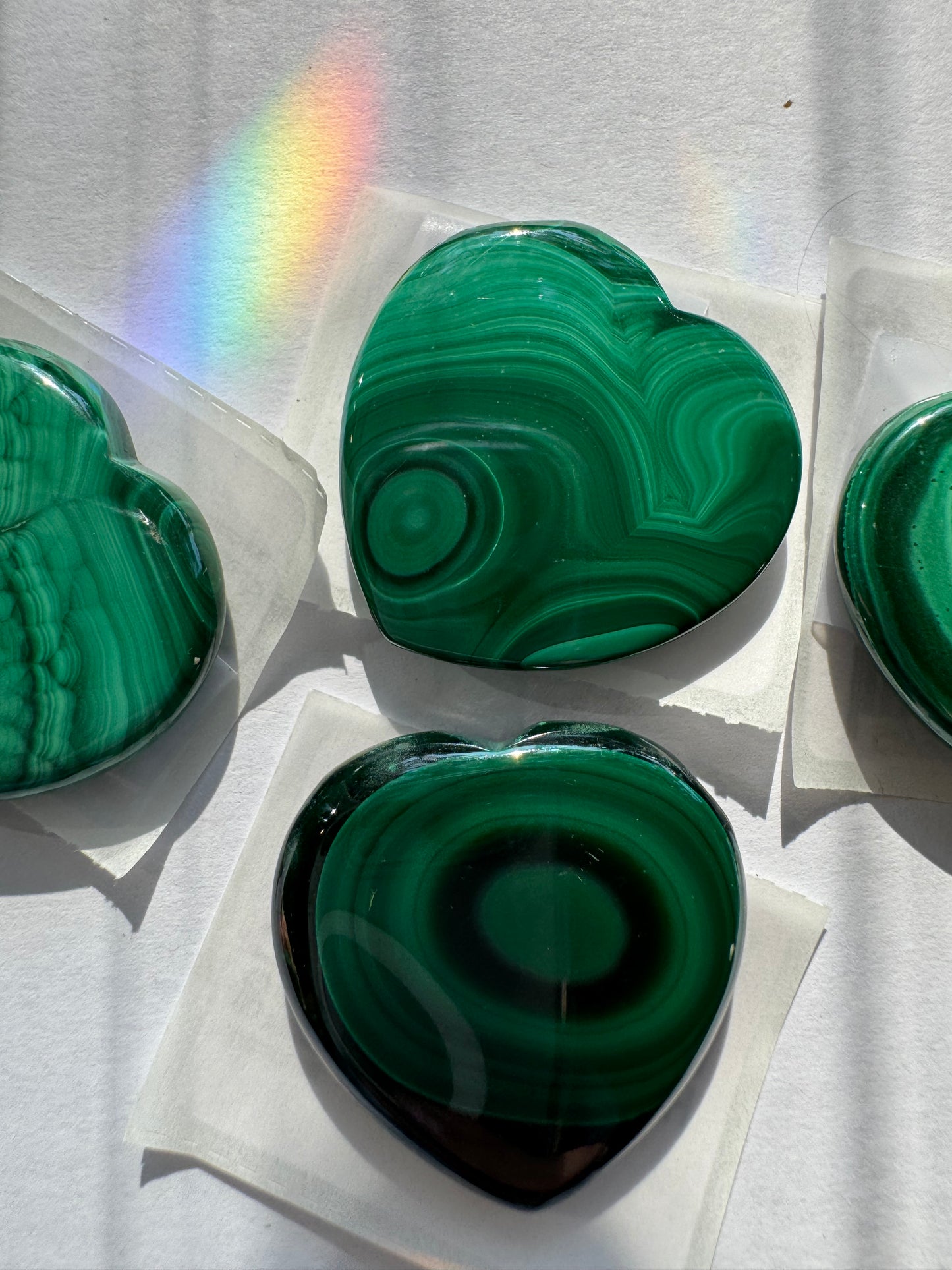 Malachite Mini Heart 1 " - Moon Room Shop and Wellness