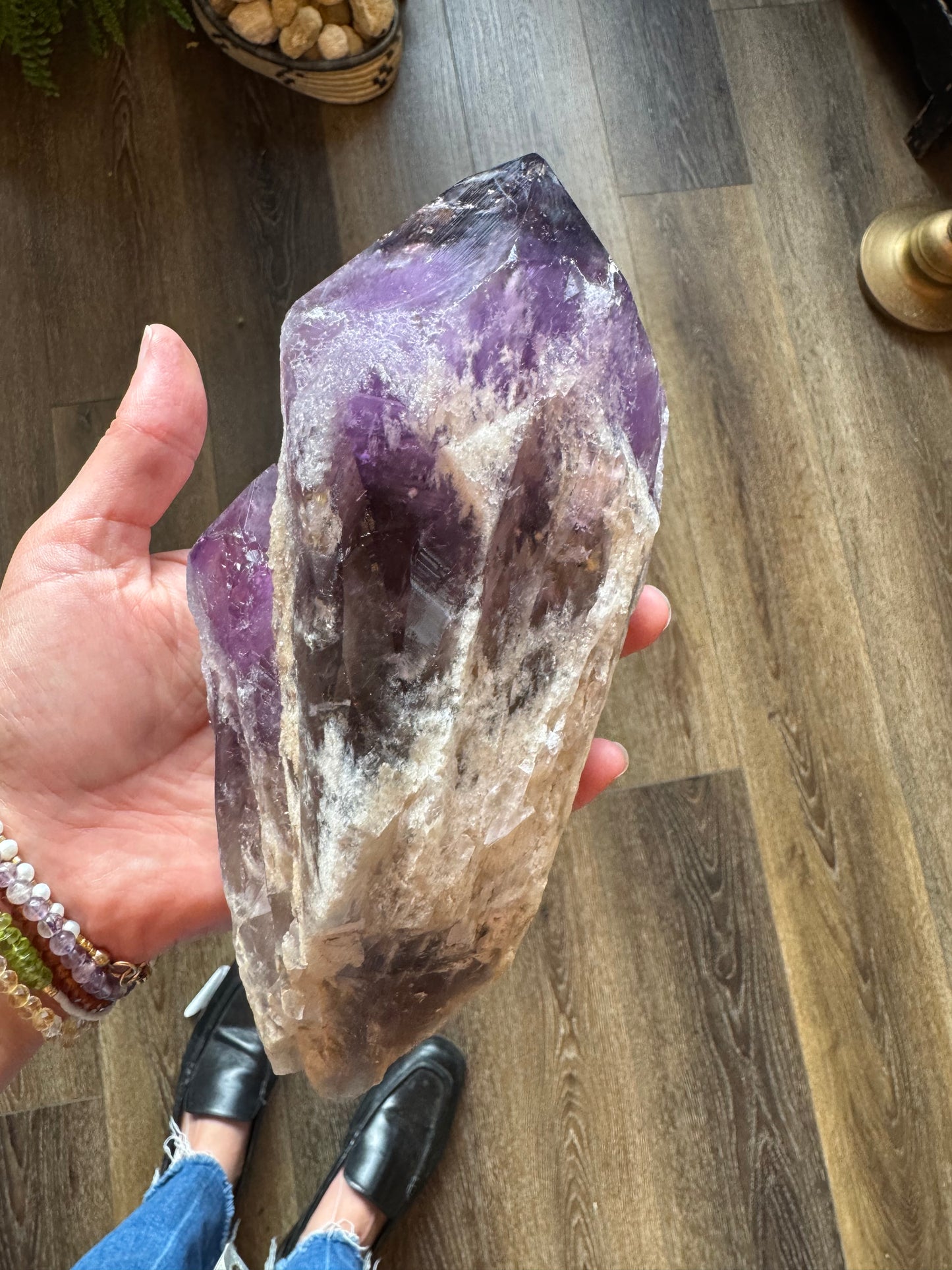 Amethyst Double Point Spear Dragons Tooth Spear 2.75 lb - Moon Room Shop and Wellness