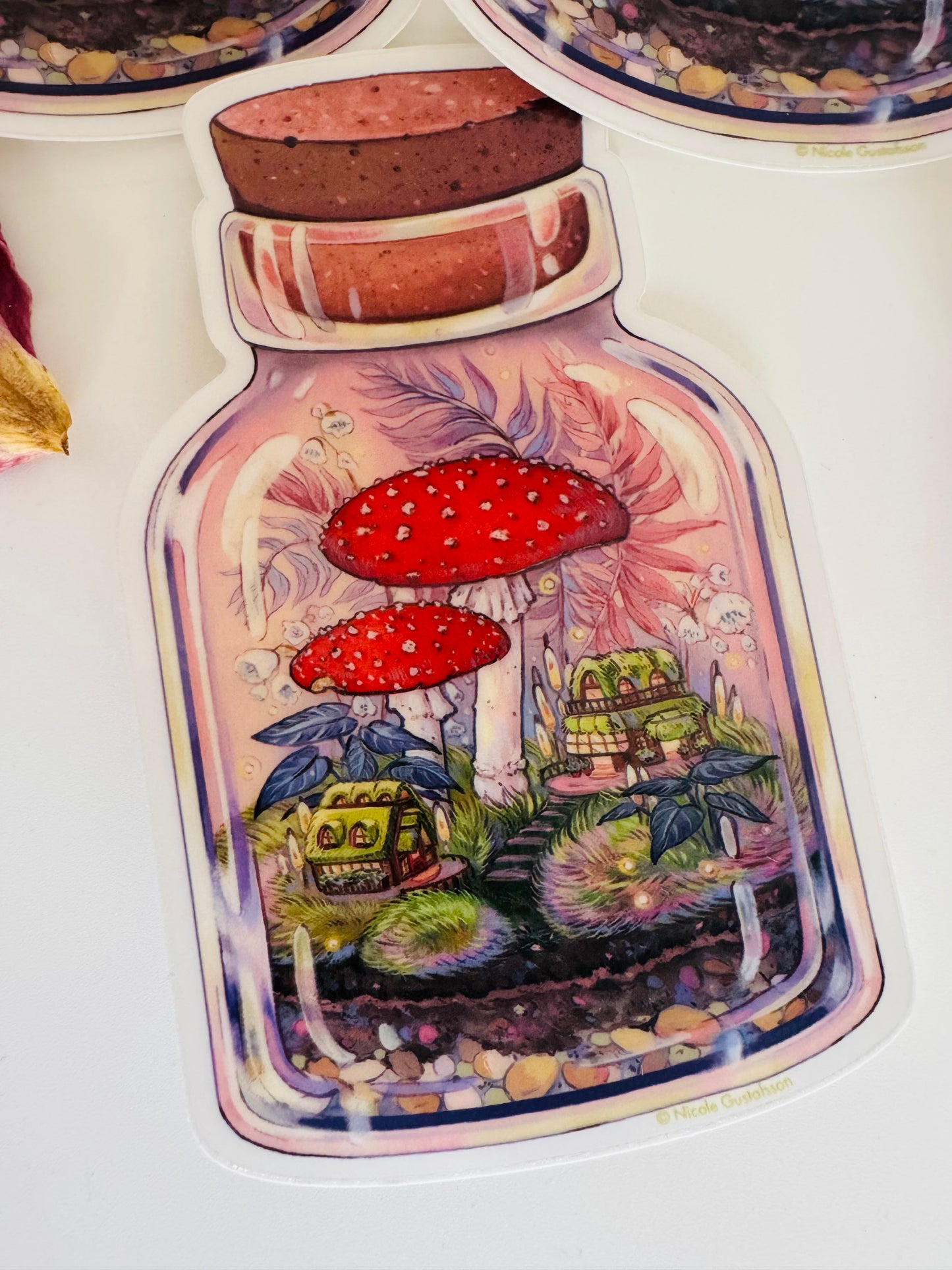 Mushroom Terrarium Sticker by Nimasprout - Moon Room Shop and Wellness