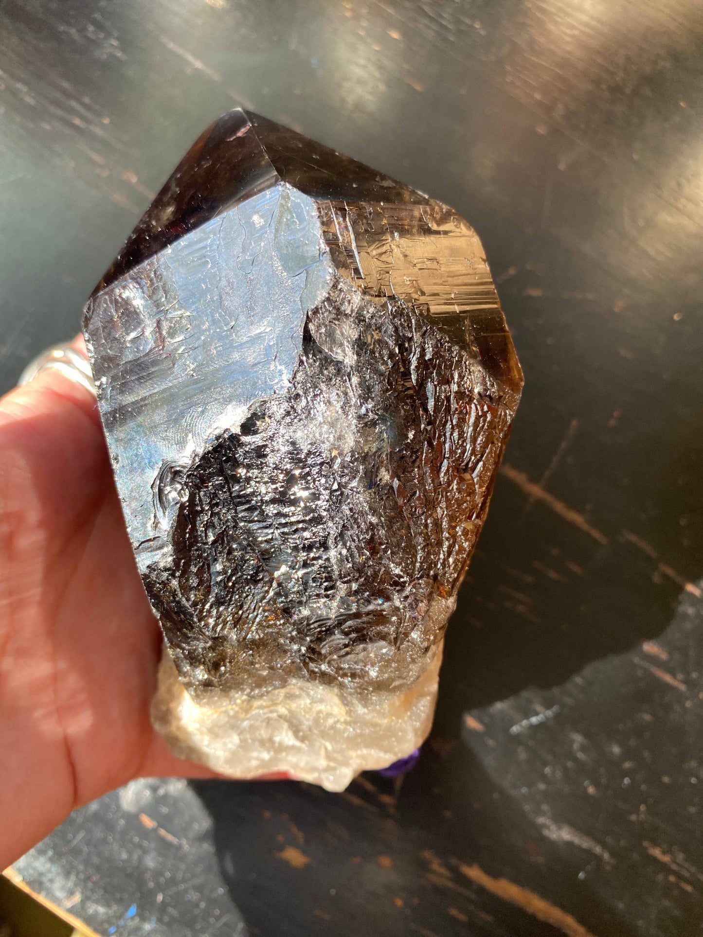 Smoky Quartz Rutilated Point 1.5 lb Brazil Spectacular Beauty - Moon Room Shop and Wellness