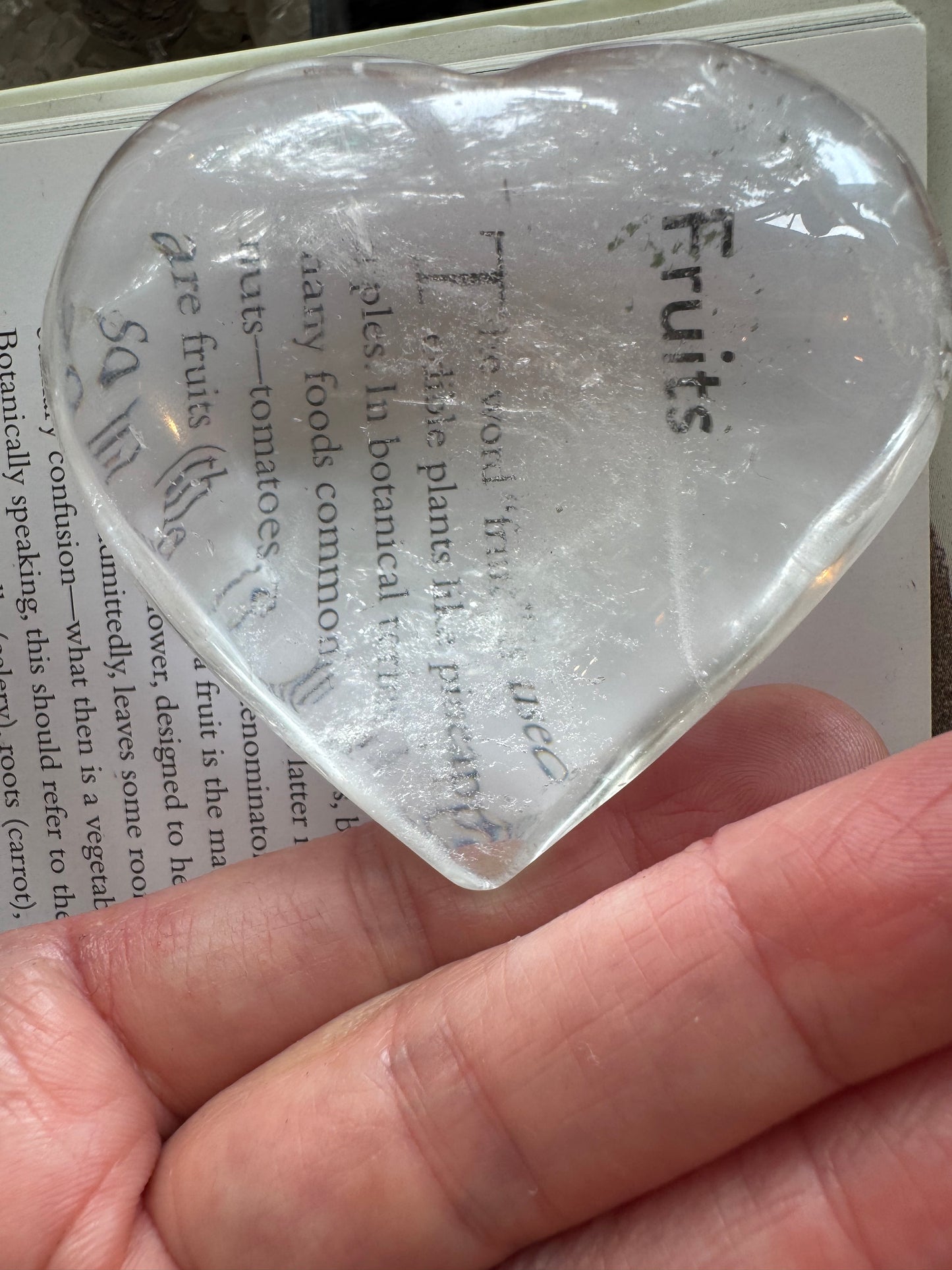 Clear Quartz Heart- 135 g- Brazil Beauty! - Moon Room Shop and Wellness