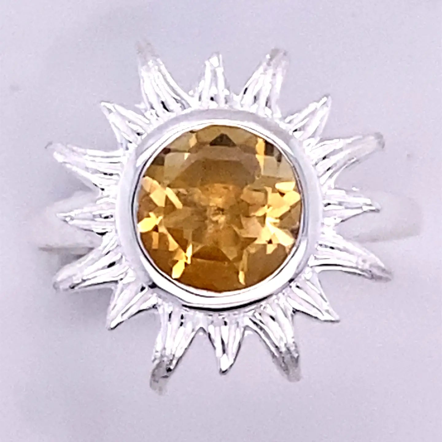 Citrine Sunshine Sterling Silver Ring Size 6 - Moon Room Shop and Wellness
