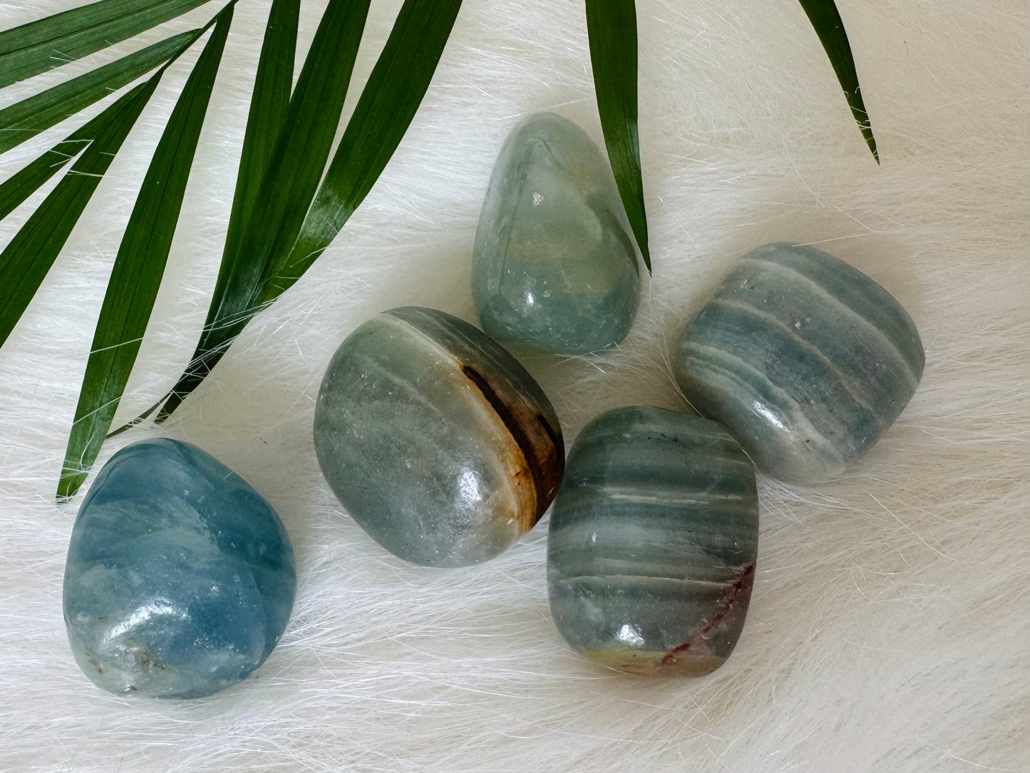 Aqua Calcite Tumbled - Moon Room Shop and Wellness