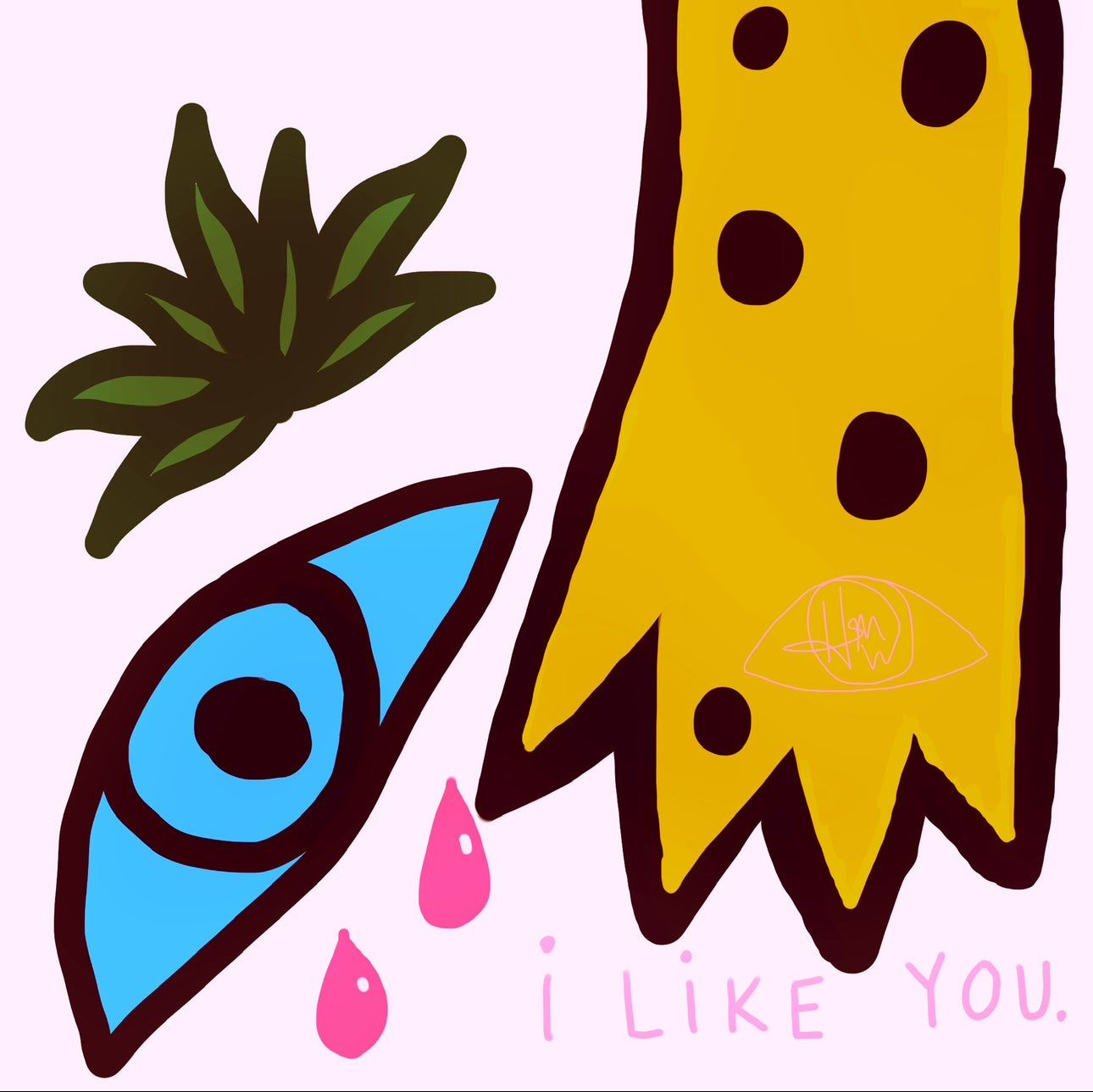 I Like You 4x4 Print - Moon Room Shop and Wellness
