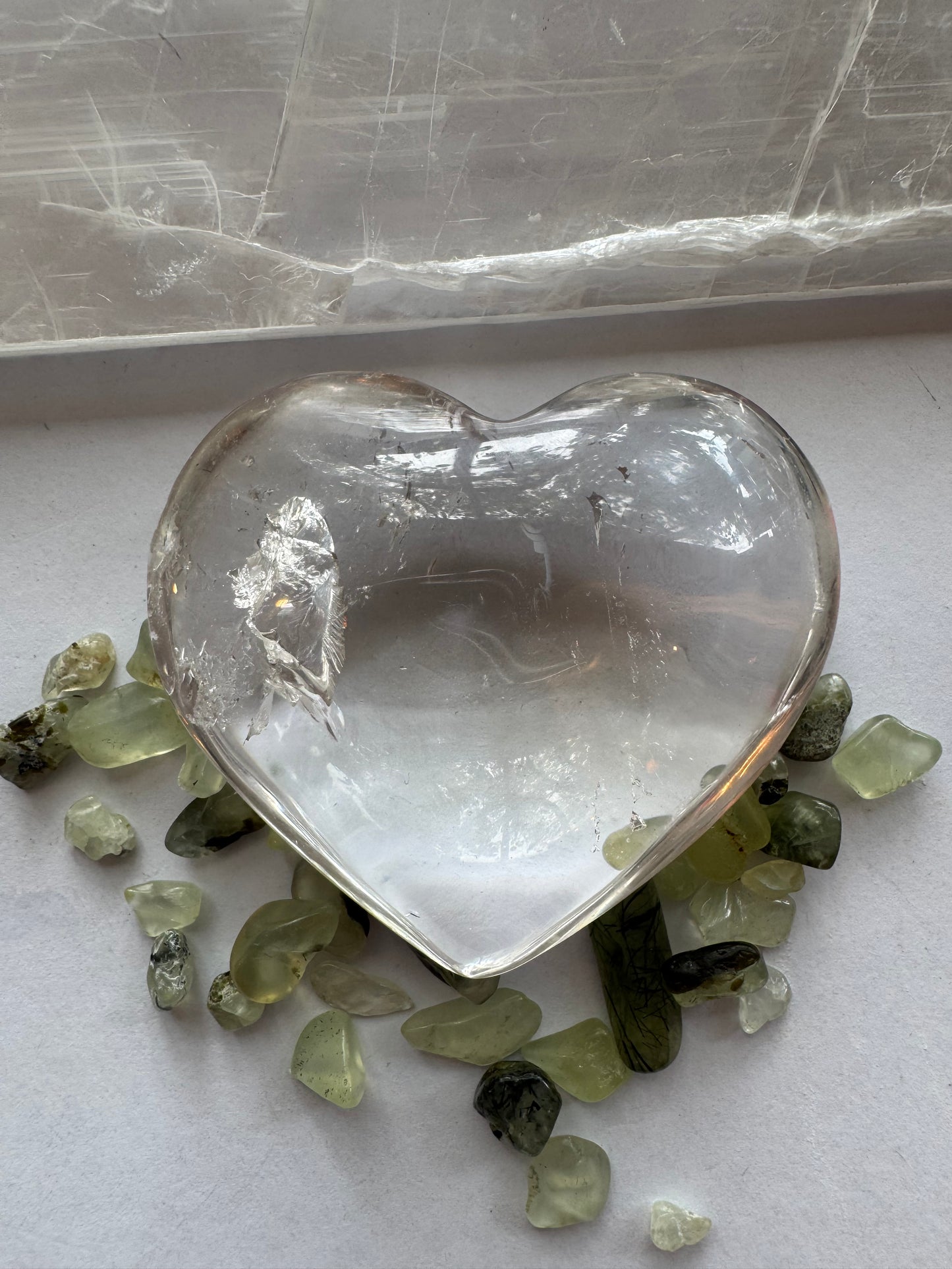 Clear Quartz Heart- 99 g- Brazil Beauty! - Moon Room Shop and Wellness