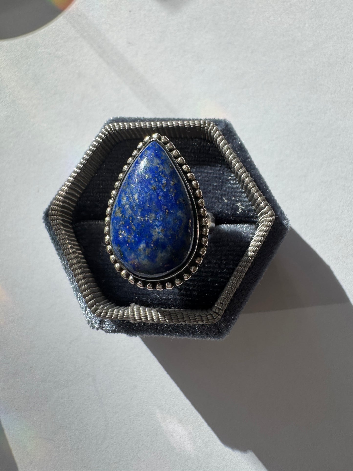 Lapis Sterling Silver Ring Size 7 - Moon Room Shop and Wellness