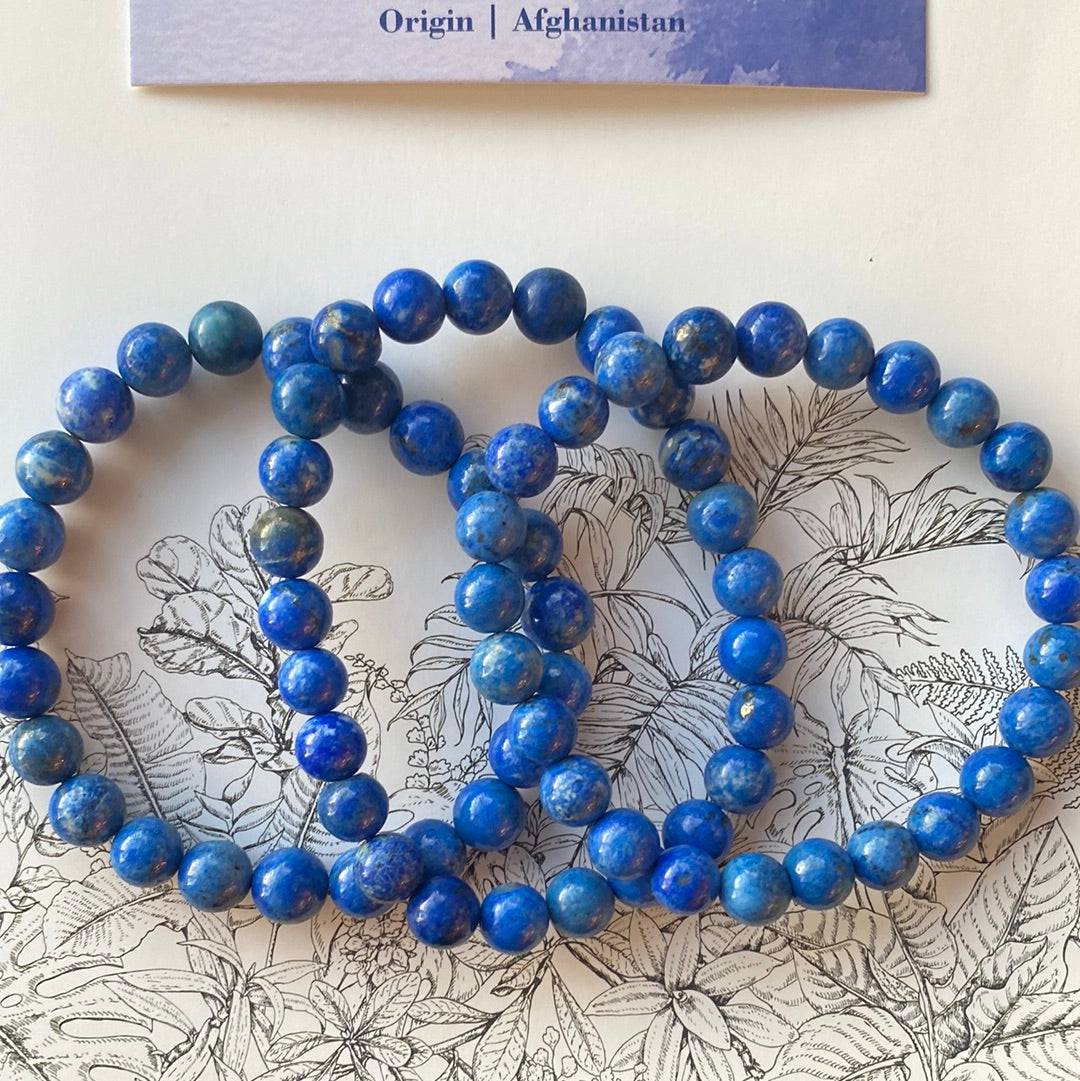 Lapis Lazuli Stretch Bracelet 8 mm - Moon Room Shop and Wellness