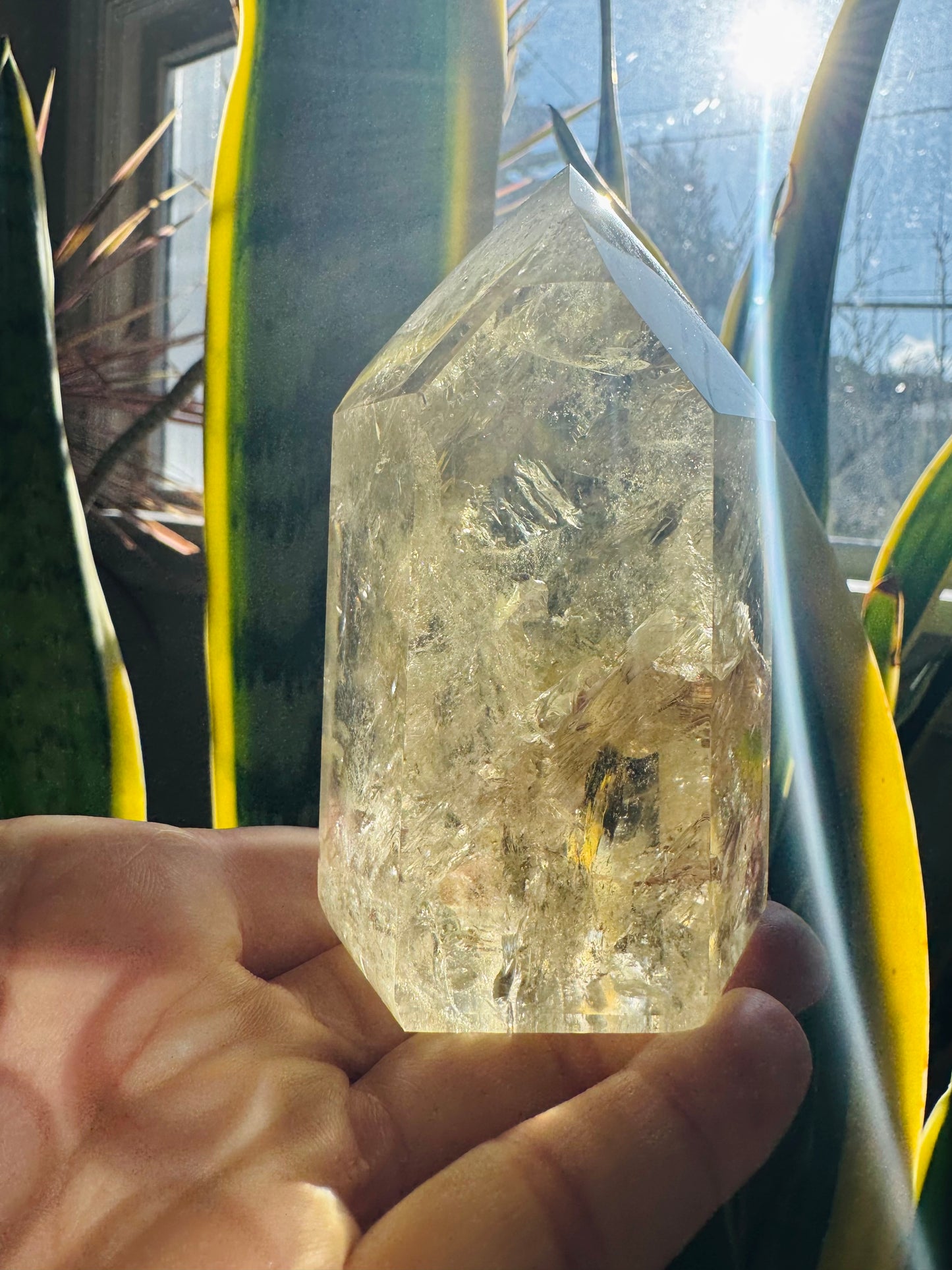 Lemon Quartz Tower 326 g Brazil Gorgeous - Moon Room Shop and Wellness