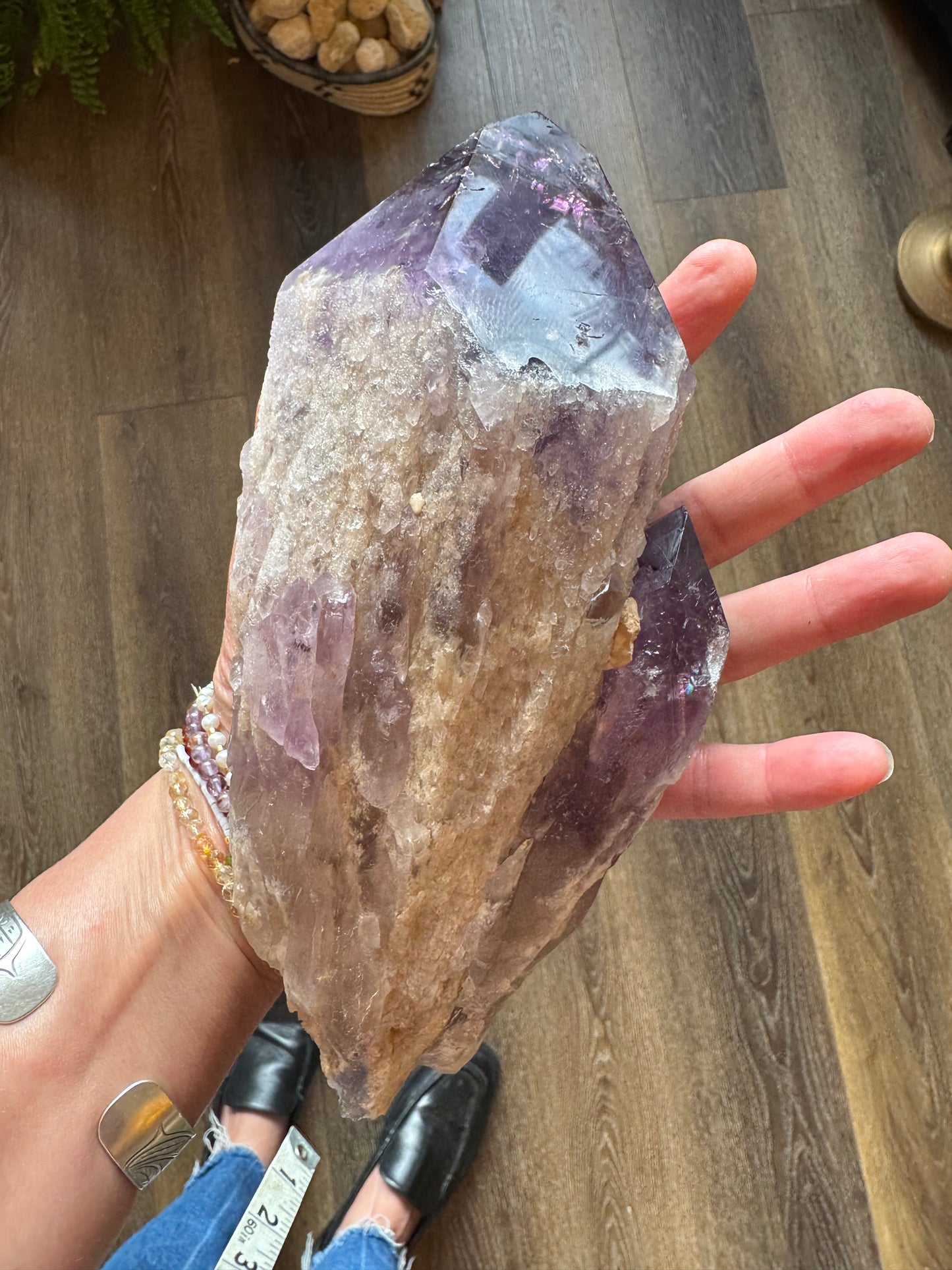 Amethyst Double Point Spear Dragons Tooth Spear 2.75 lb - Moon Room Shop and Wellness