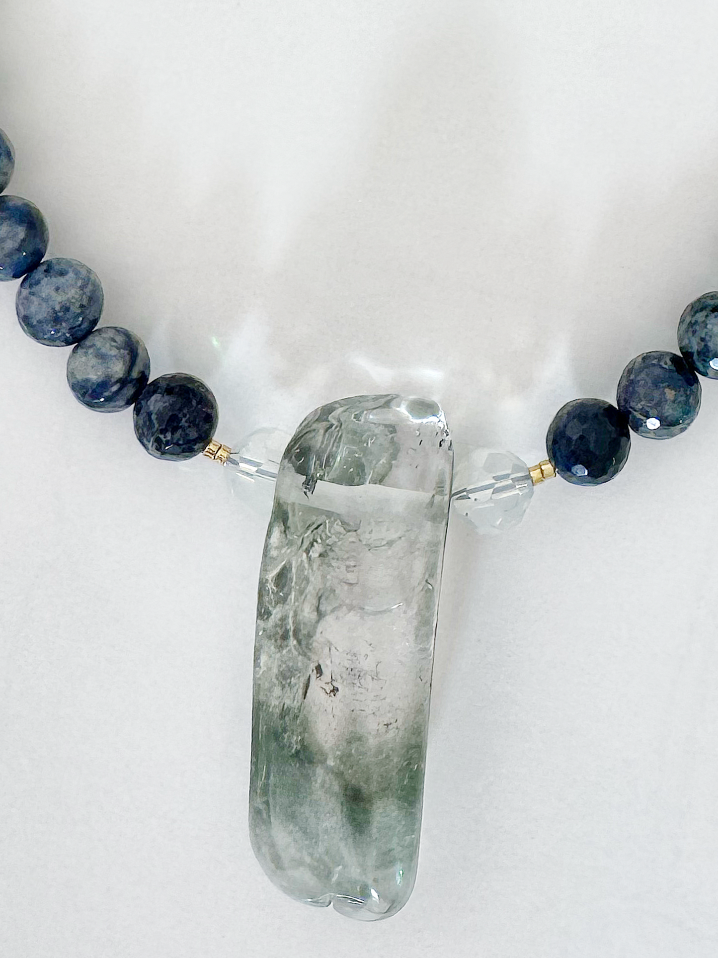 Chlorite Quartz Point Handmade Beaded Necklace - Moon Room Shop and Wellness