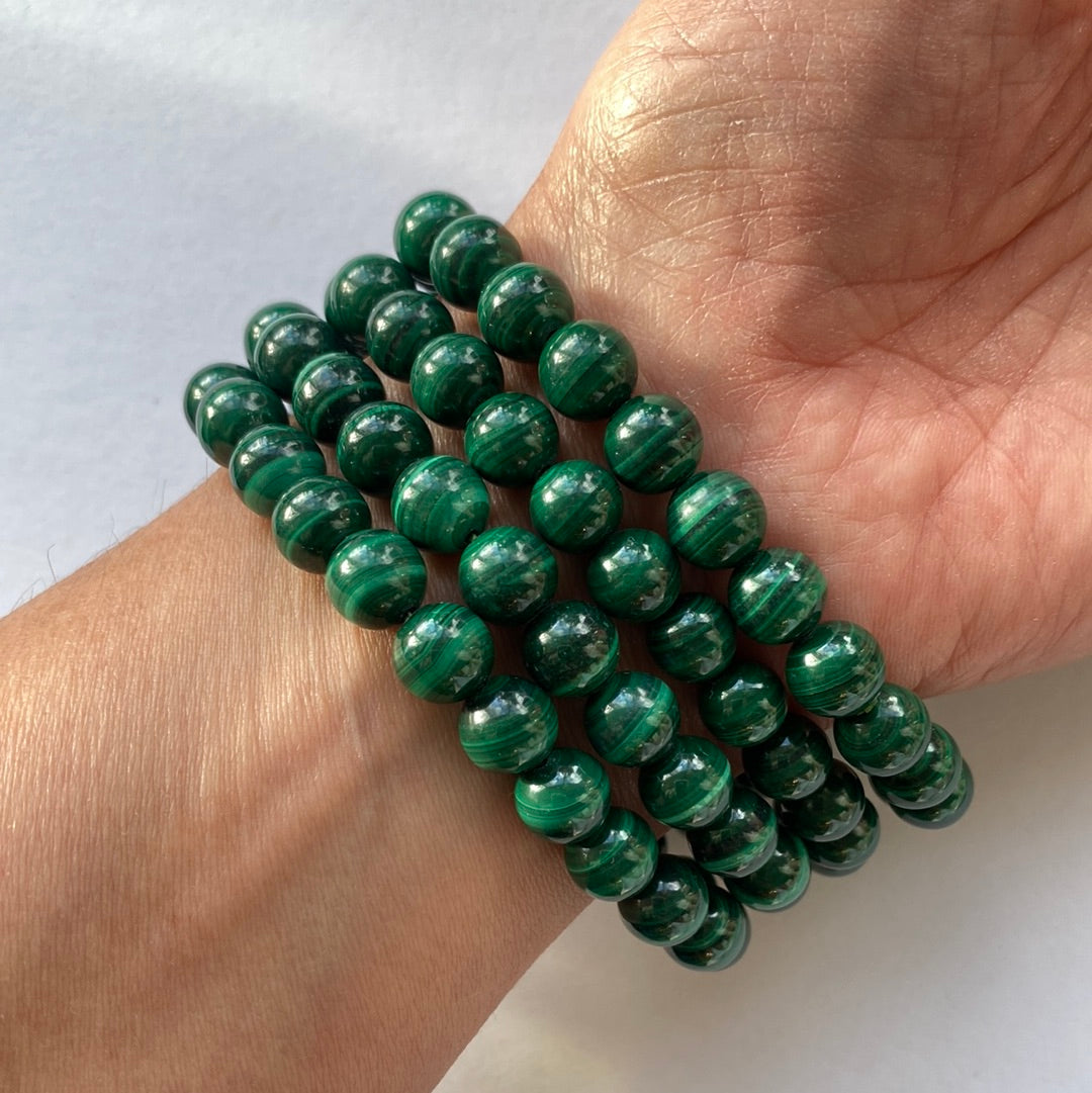 Malachite 8mm Stretch Bracelet - Moon Room Shop and Wellness