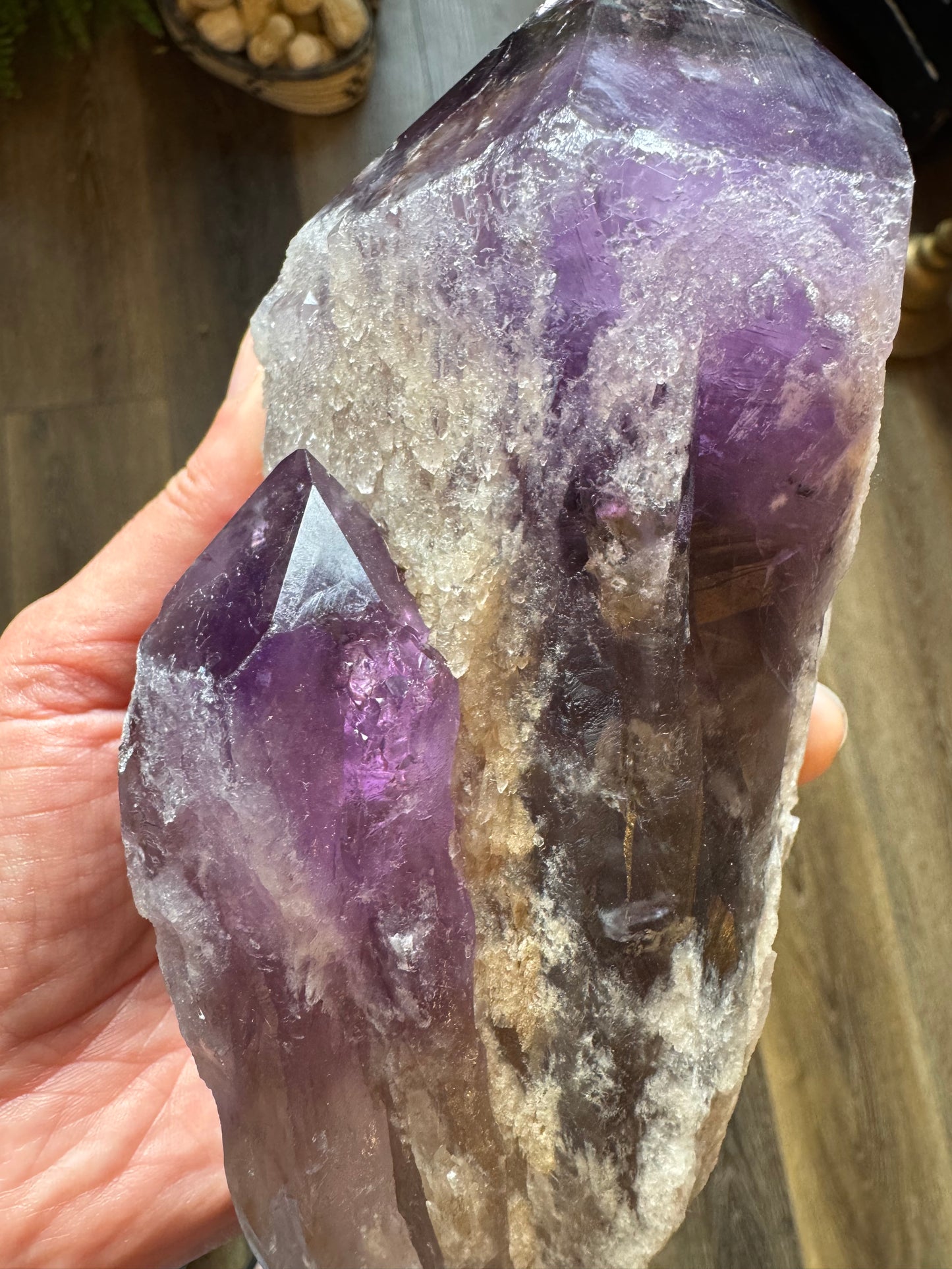 Amethyst Double Point Spear Dragons Tooth Spear 2.75 lb - Moon Room Shop and Wellness