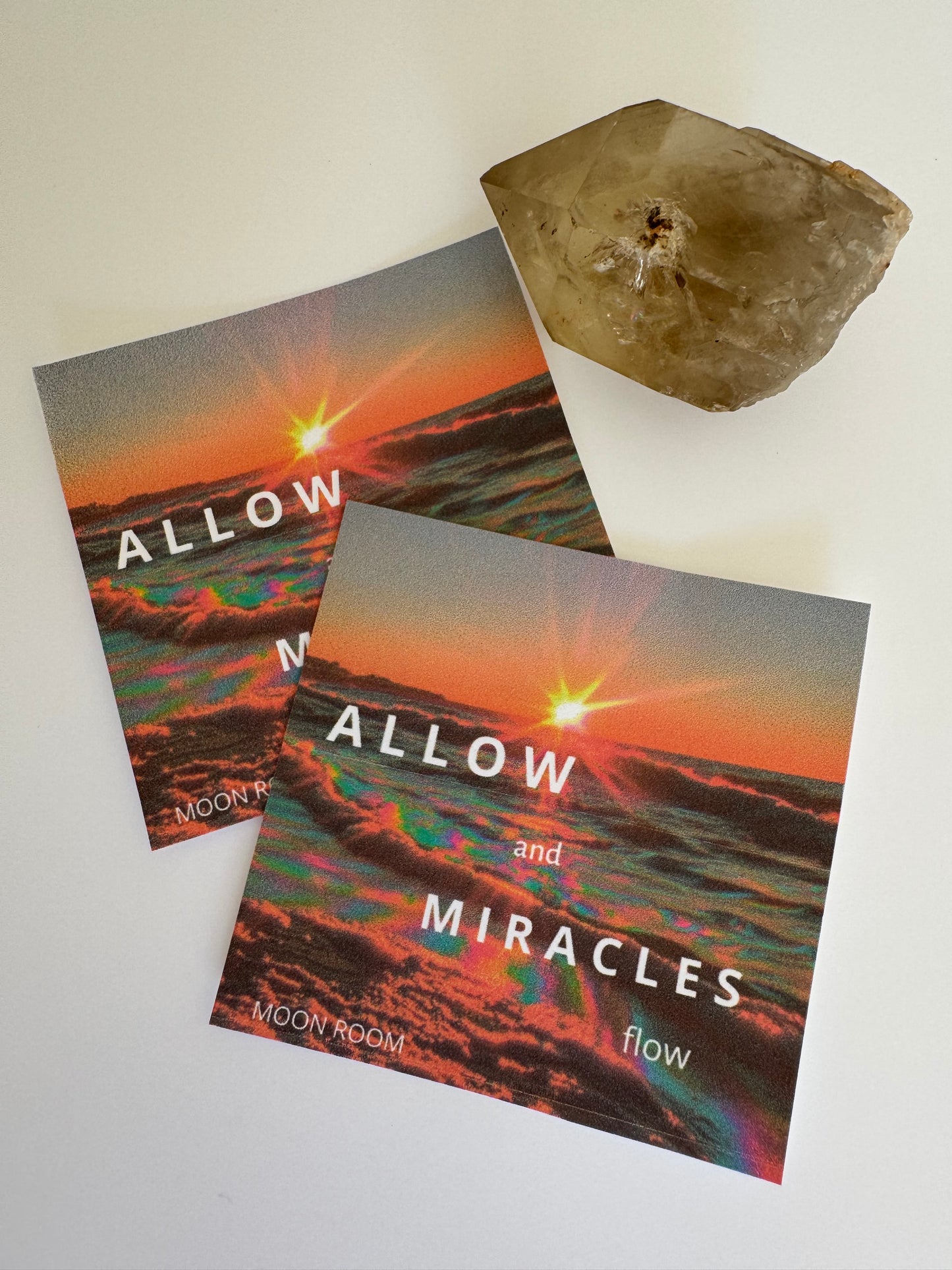 Allow and Miracles will Flow Consciousness Card - 2x2 inch - Moon Room Shop and Wellness