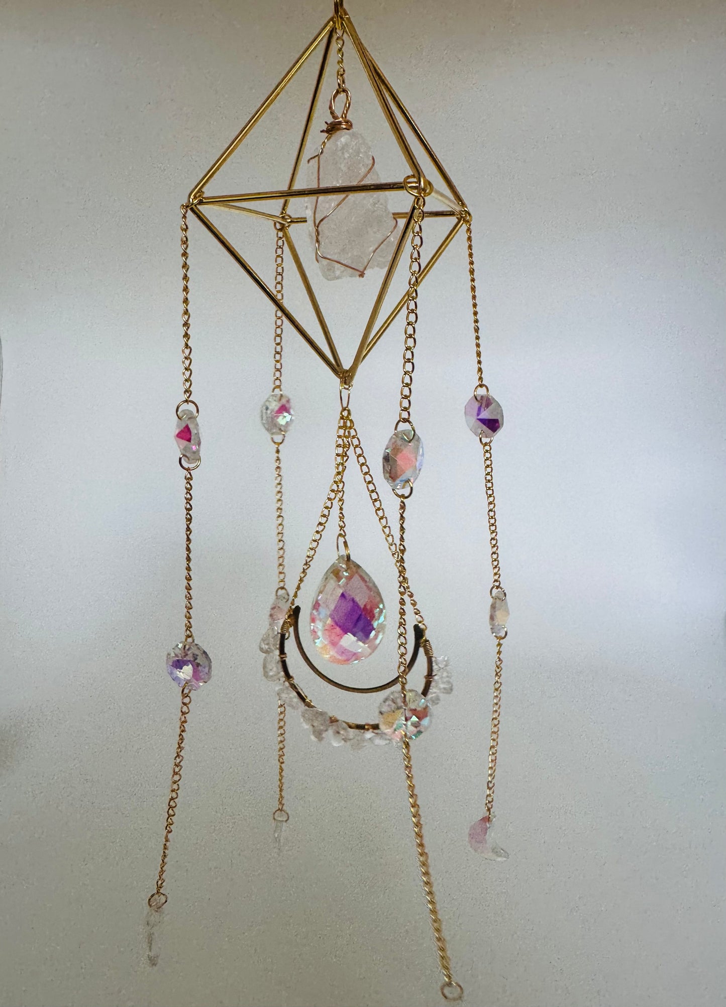 Clear Quartz Hanging Suncatcher - Moon Room Shop and Wellness