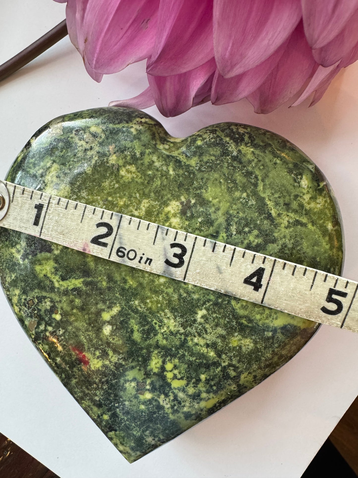 Serpentine with Pyrite Heart 2.47 lb- Mexico- Beauty! - Moon Room Shop and Wellness