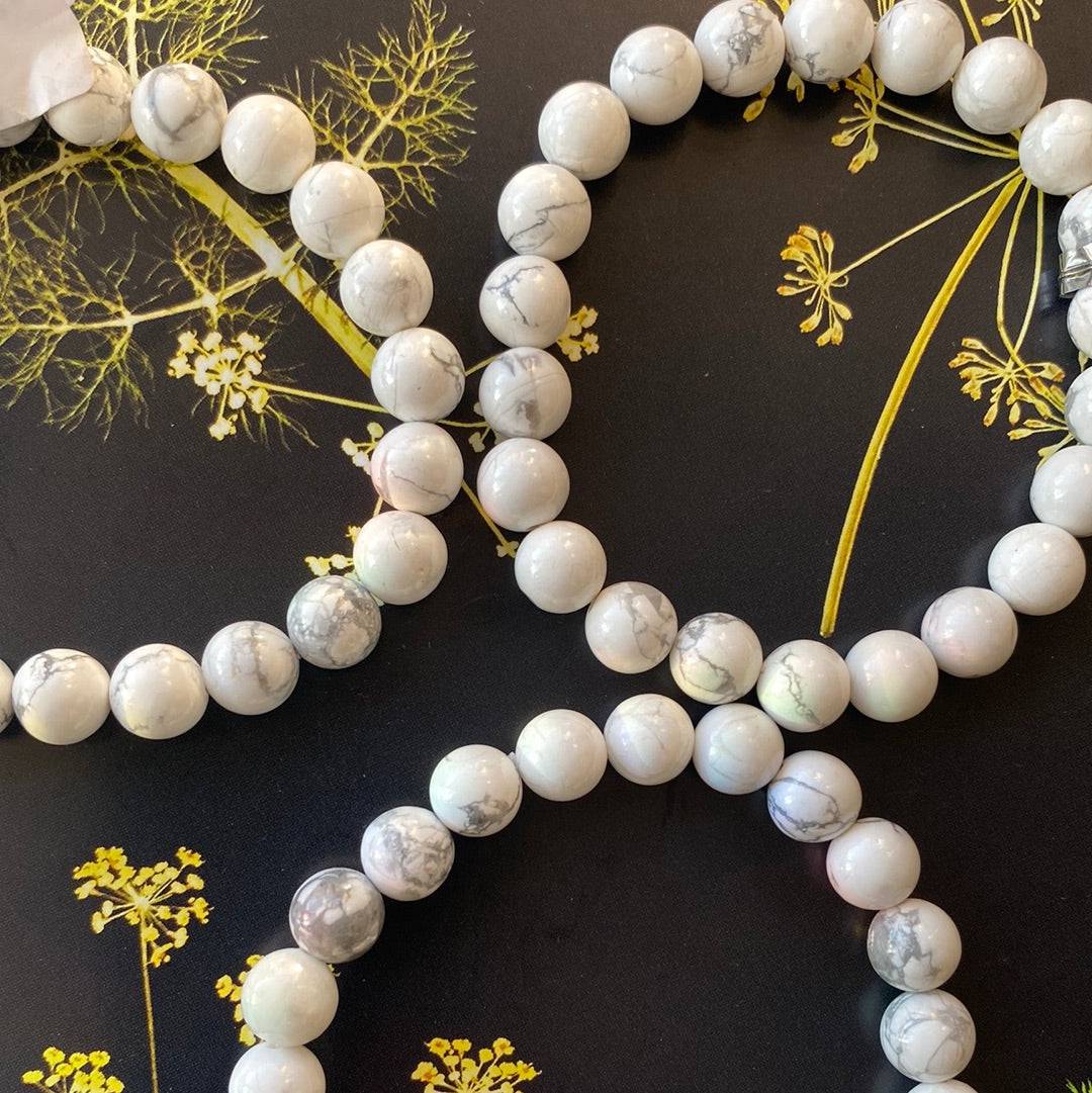 Howlite Stretch Bracelet 8 mm - Moon Room Shop and Wellness