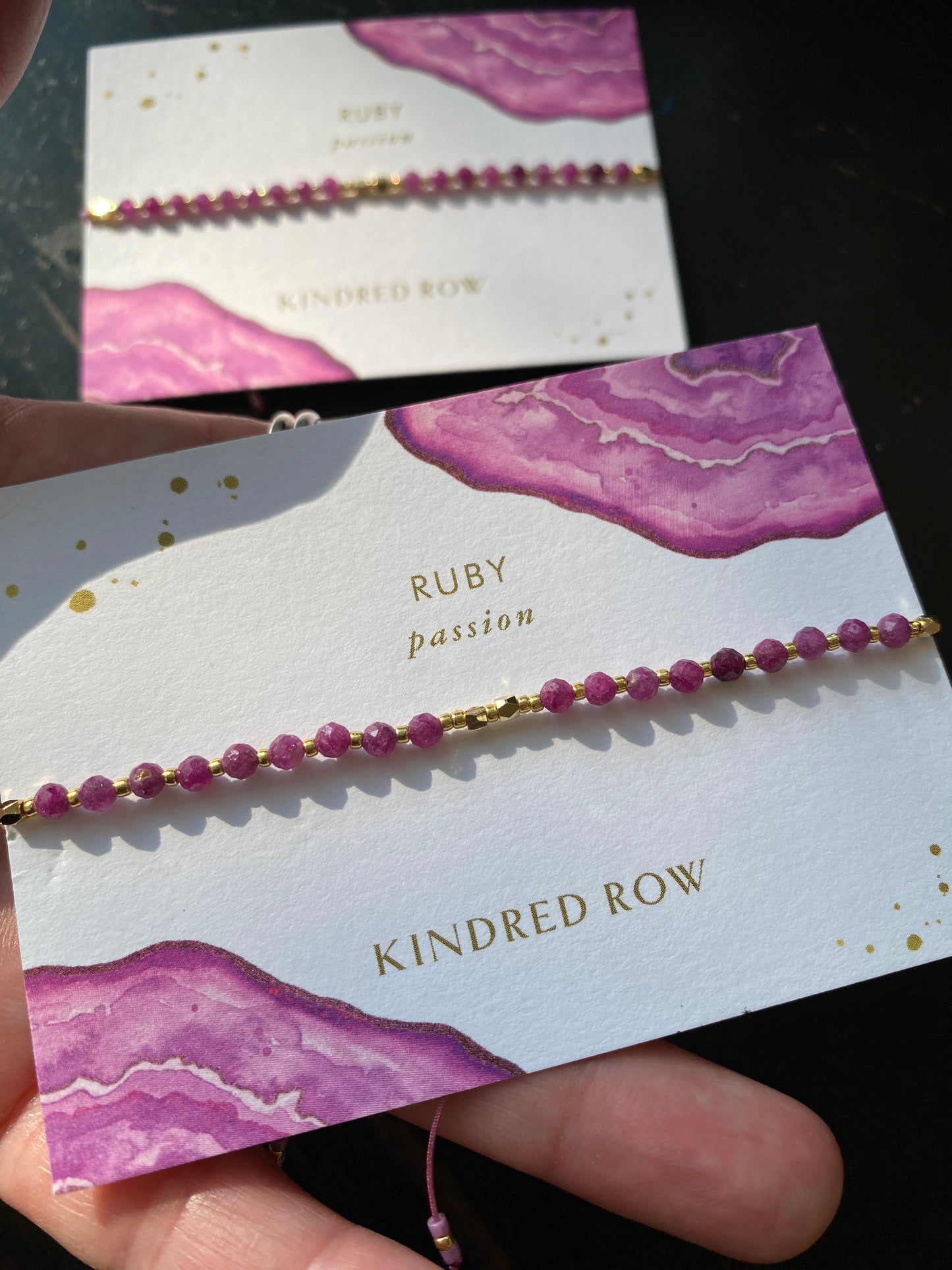 Ruby Healing Gemstone Stacking Bracelet - Moon Room Shop and Wellness
