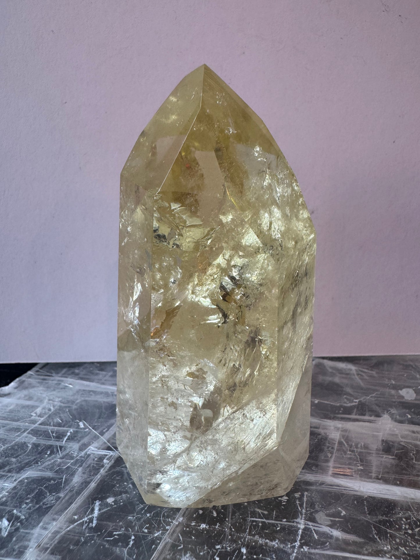 Lemon Quartz Tower 212 g Brazil Gorgeous - Moon Room Shop and Wellness