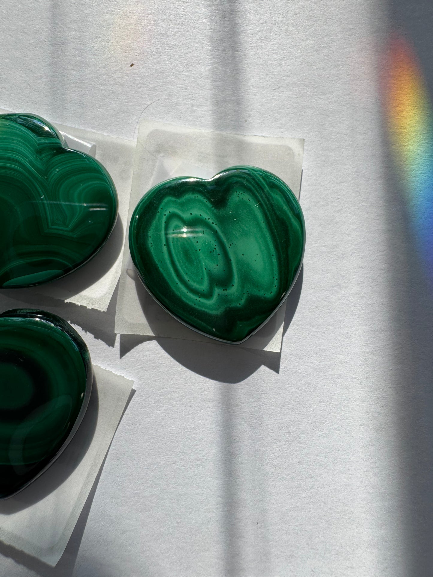 Malachite Mini Heart 1 " - Moon Room Shop and Wellness