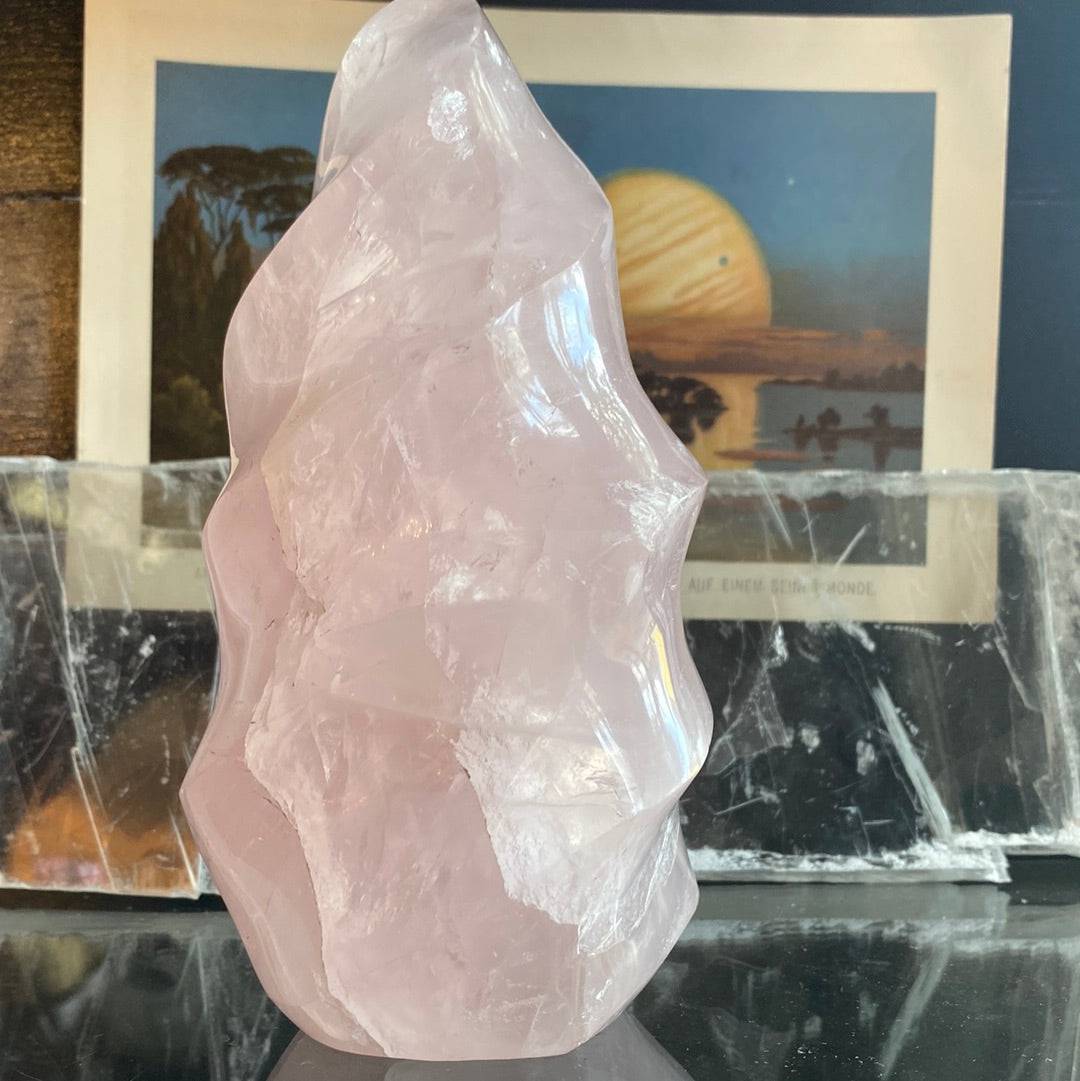 Rose Quartz Flame 3.7 lbs - Moon Room Shop and Wellness
