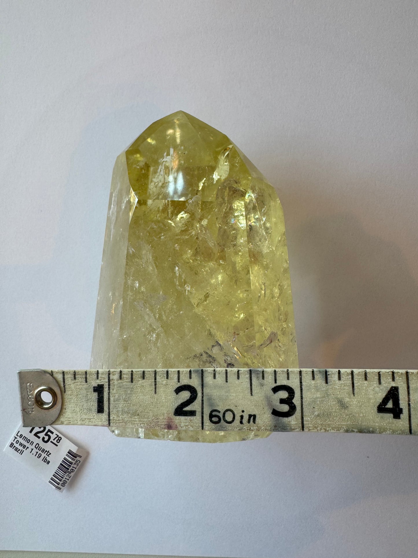Lemon Quartz Tower 1.19 lbs Brazil