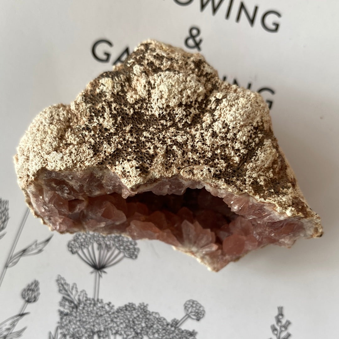 Pink Amethyst Geode - 105 g - Argentina - Moon Room Shop and Wellness